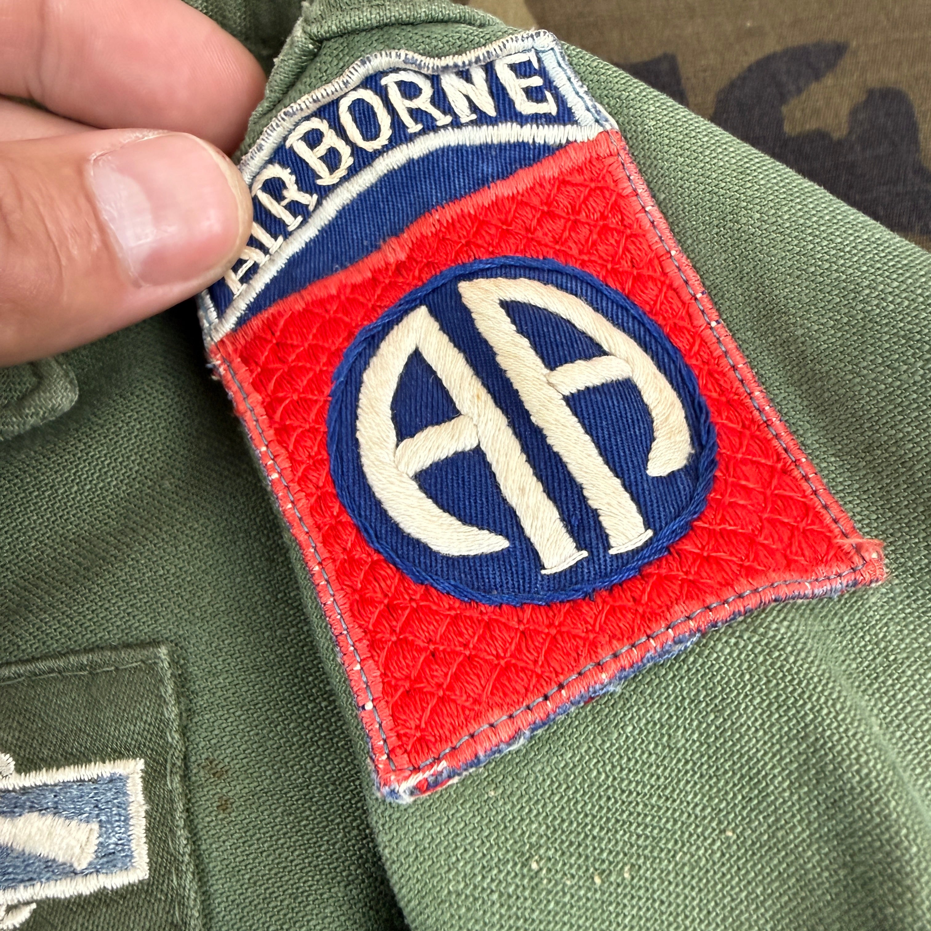 US Army Airborne OG107 Shirt with In-Country Made 82nd Patch