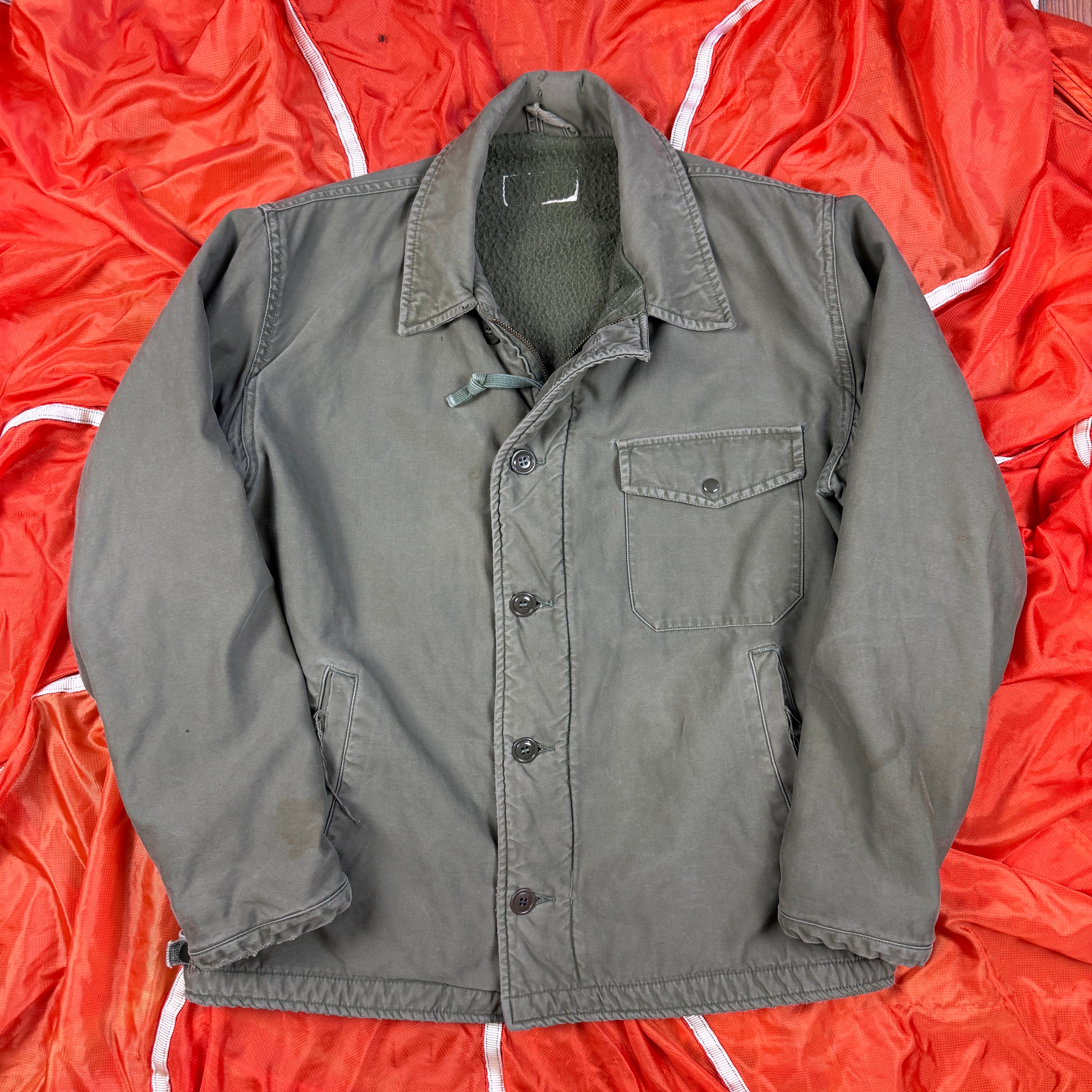 US Navy Early Pattern A2 Deck Jacket - Size Large