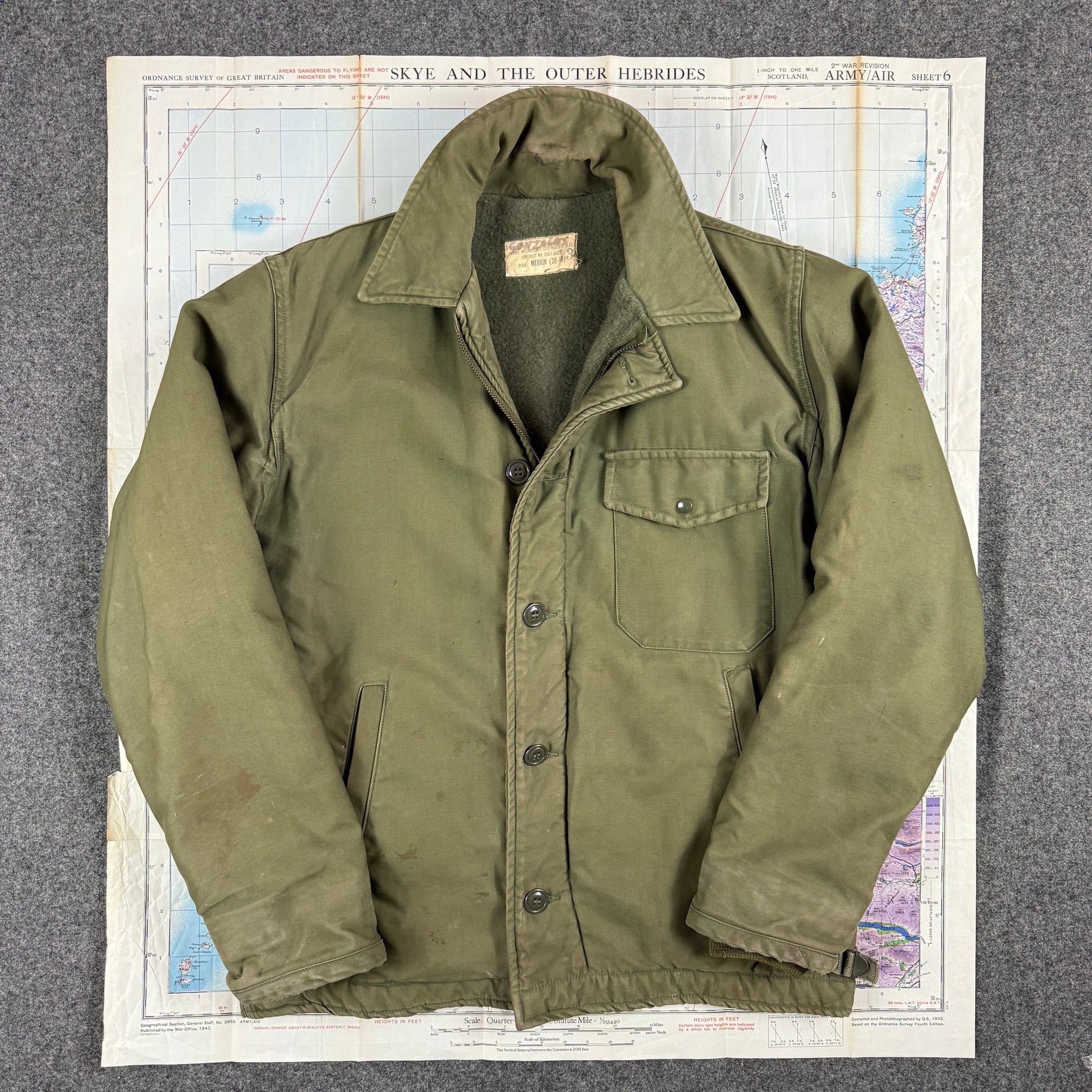US Navy Early Pattern A2 Deck Jacket - Size Medium – The Major's