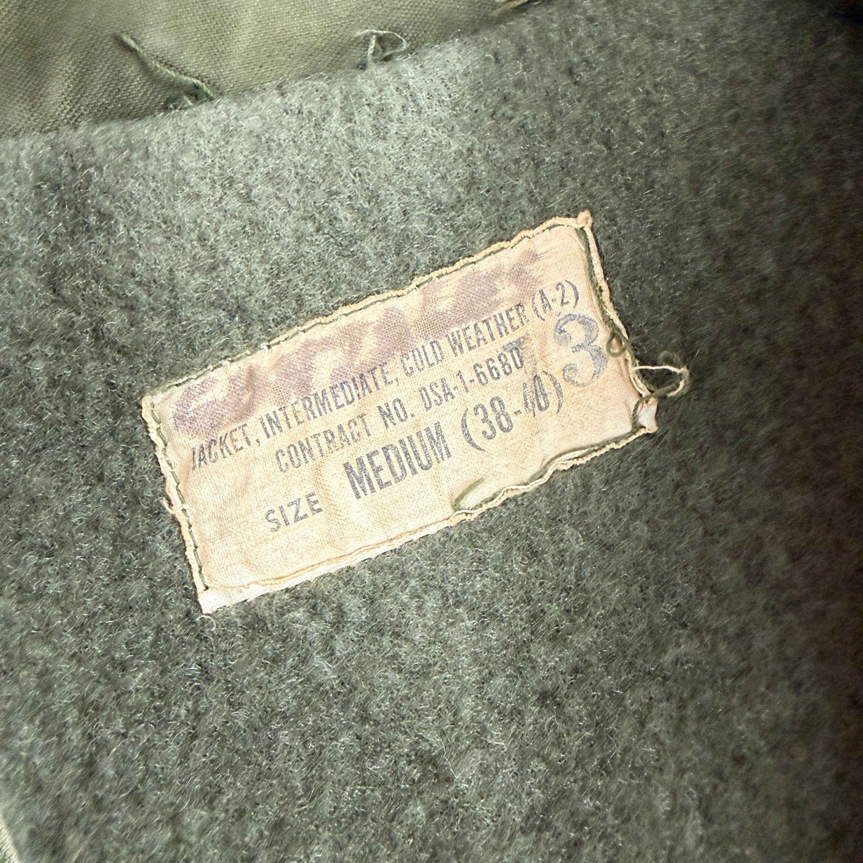 US Navy Early Pattern A2 Deck Jacket - Size Medium