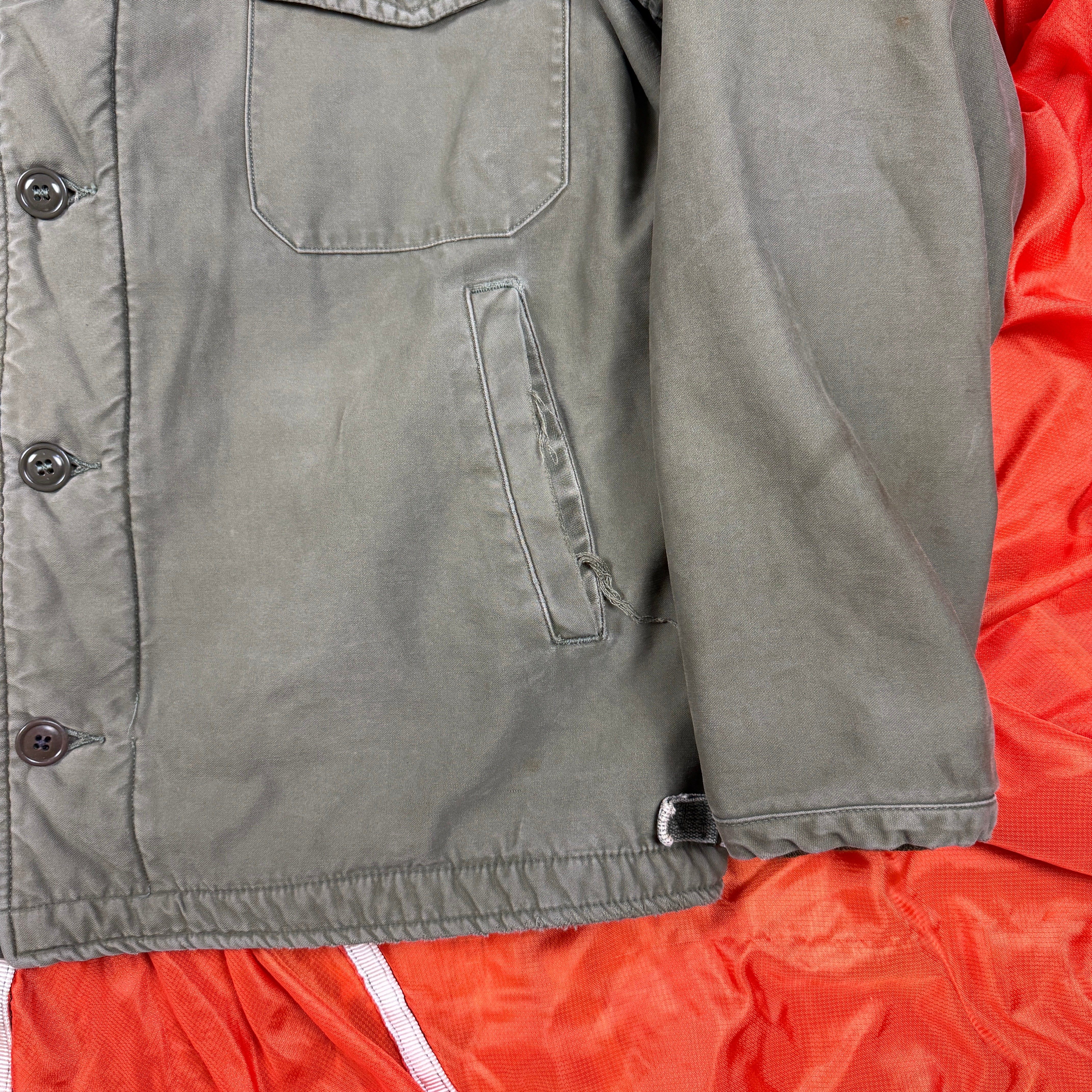 US Navy Early Pattern A2 Deck Jacket - Size Large