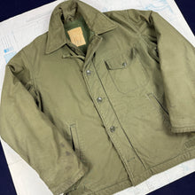 Load image into Gallery viewer, US Navy Early Pattern A2 Deck Jacket - Size Medium
