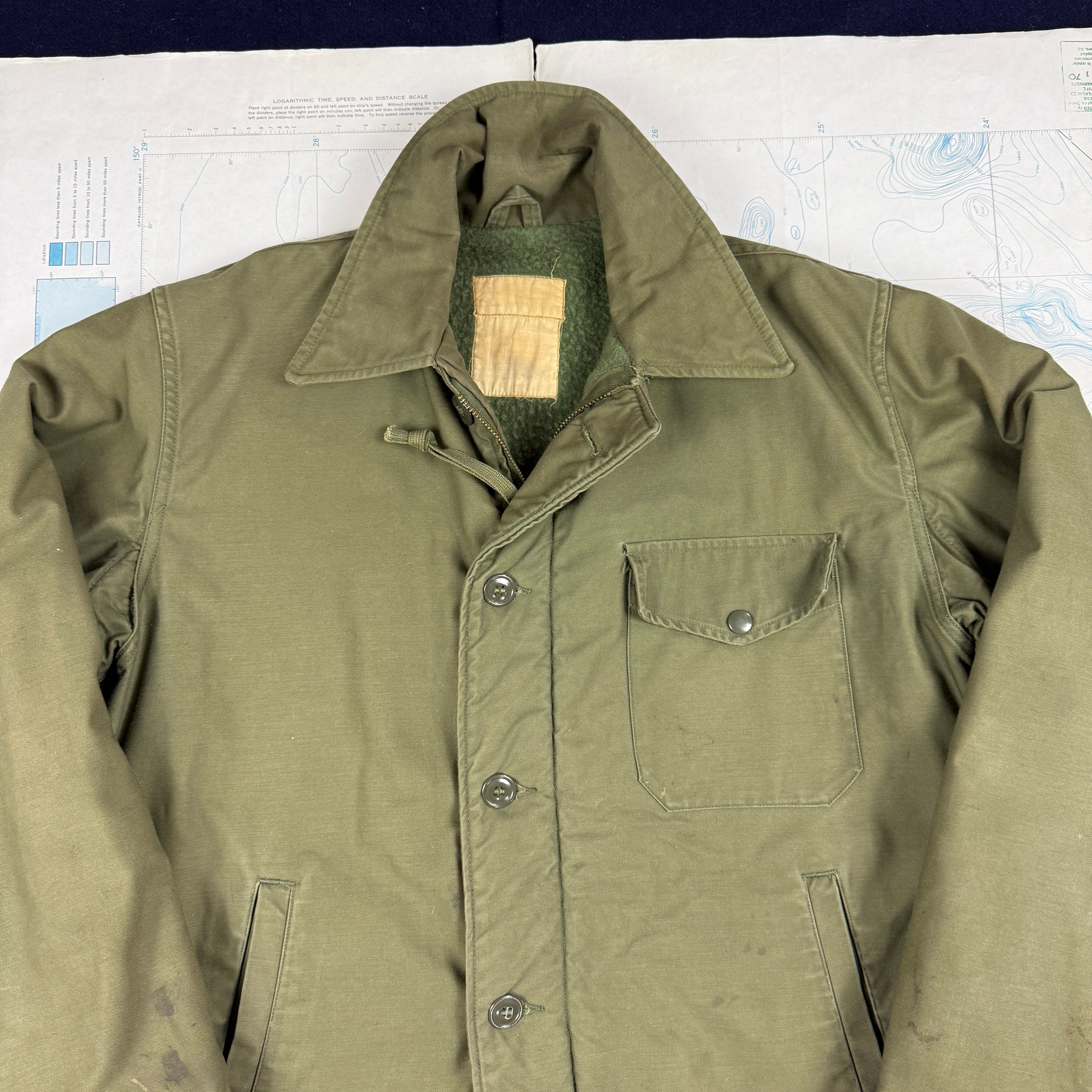 US Navy Early Pattern A2 Deck Jacket - Size Medium