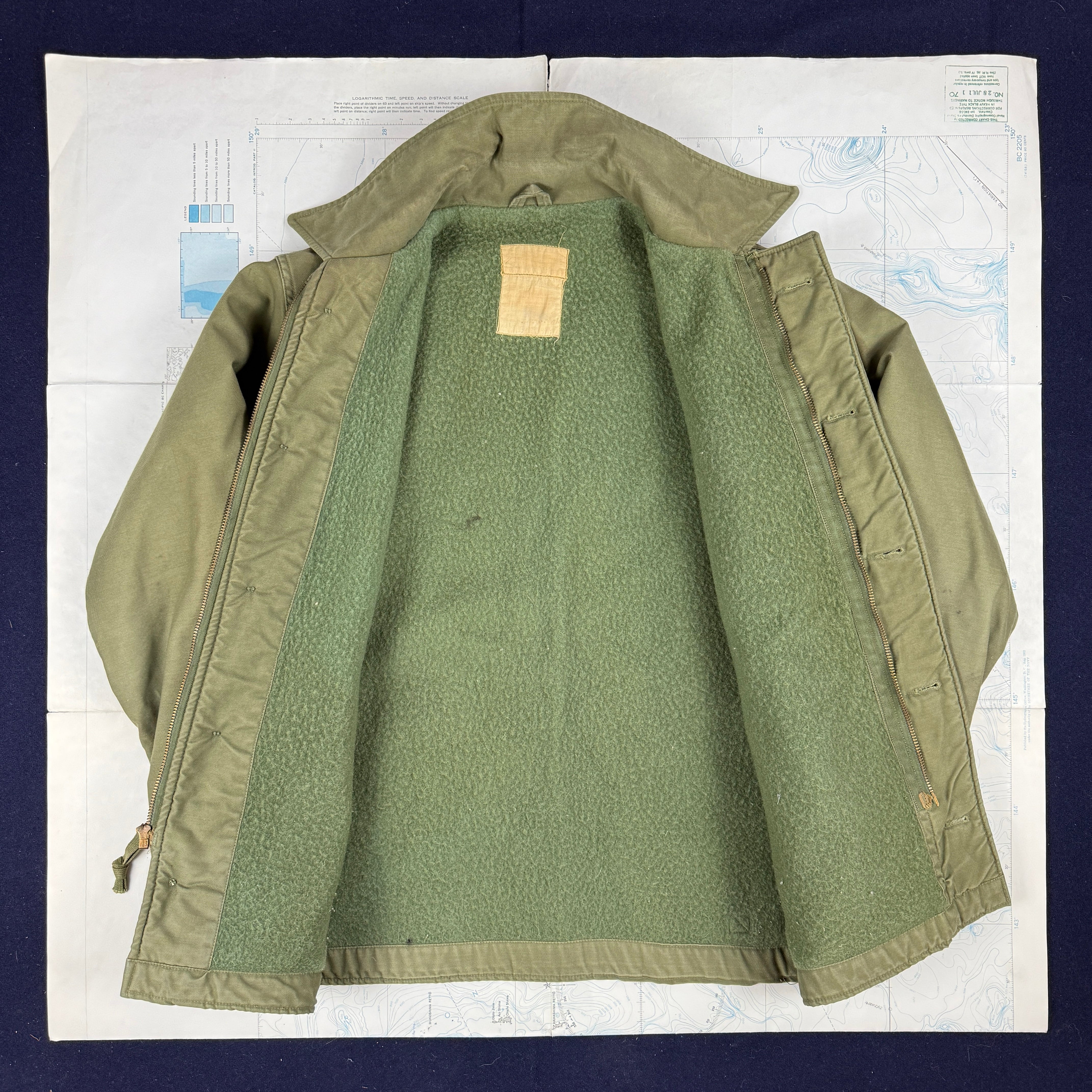 US Navy Early Pattern A2 Deck Jacket - Size Medium
