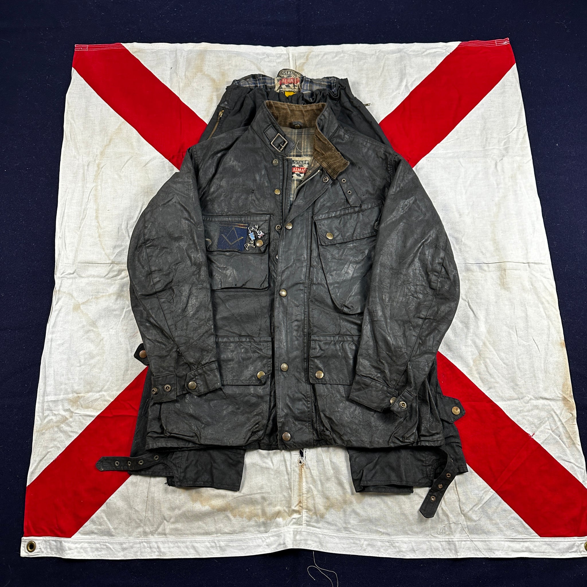 最終決算 Flag Chequered 1950s Early Trialmaster Belstaff Set Pro from ジャケット・アウター