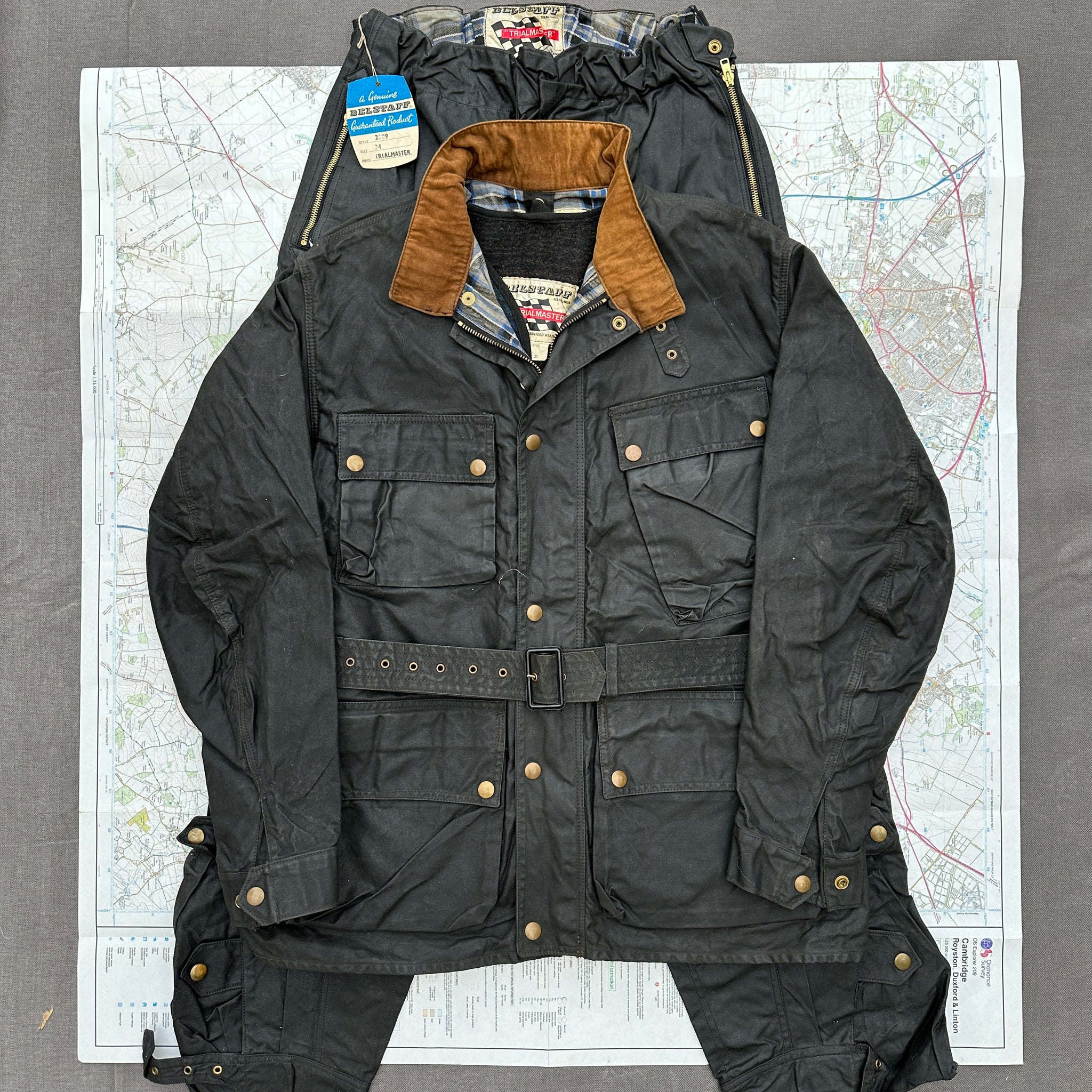 Deadstock Belstaff Trialmaster 1950s Motorcycle Jacket & Trouser Suit – The  Major's Tailor