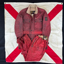 Load image into Gallery viewer, Belstaff 1970s Trailmaster Red Racing Jacket &amp; Trousers
