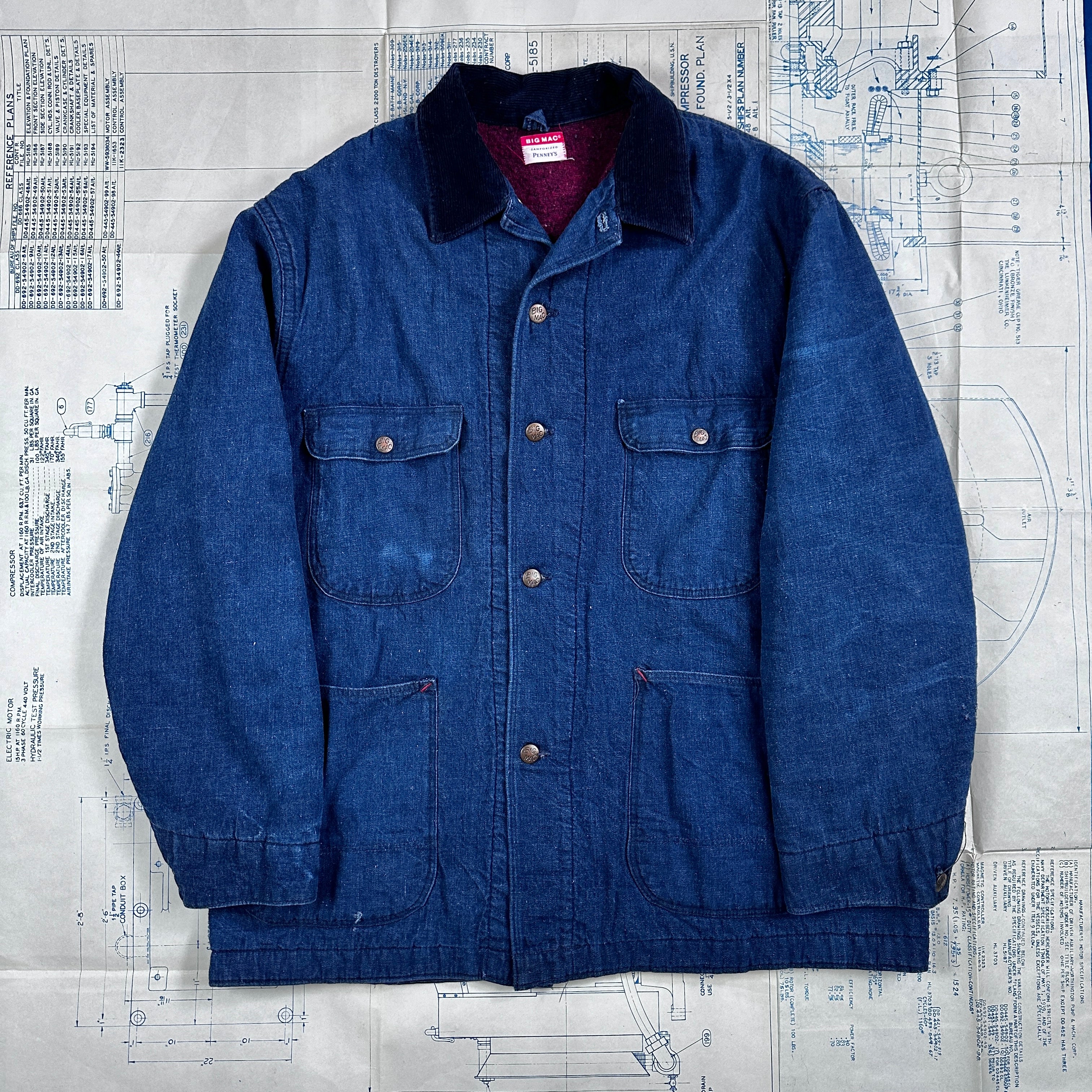 Big Mac 1950s Blanket Lined Chore Jacket