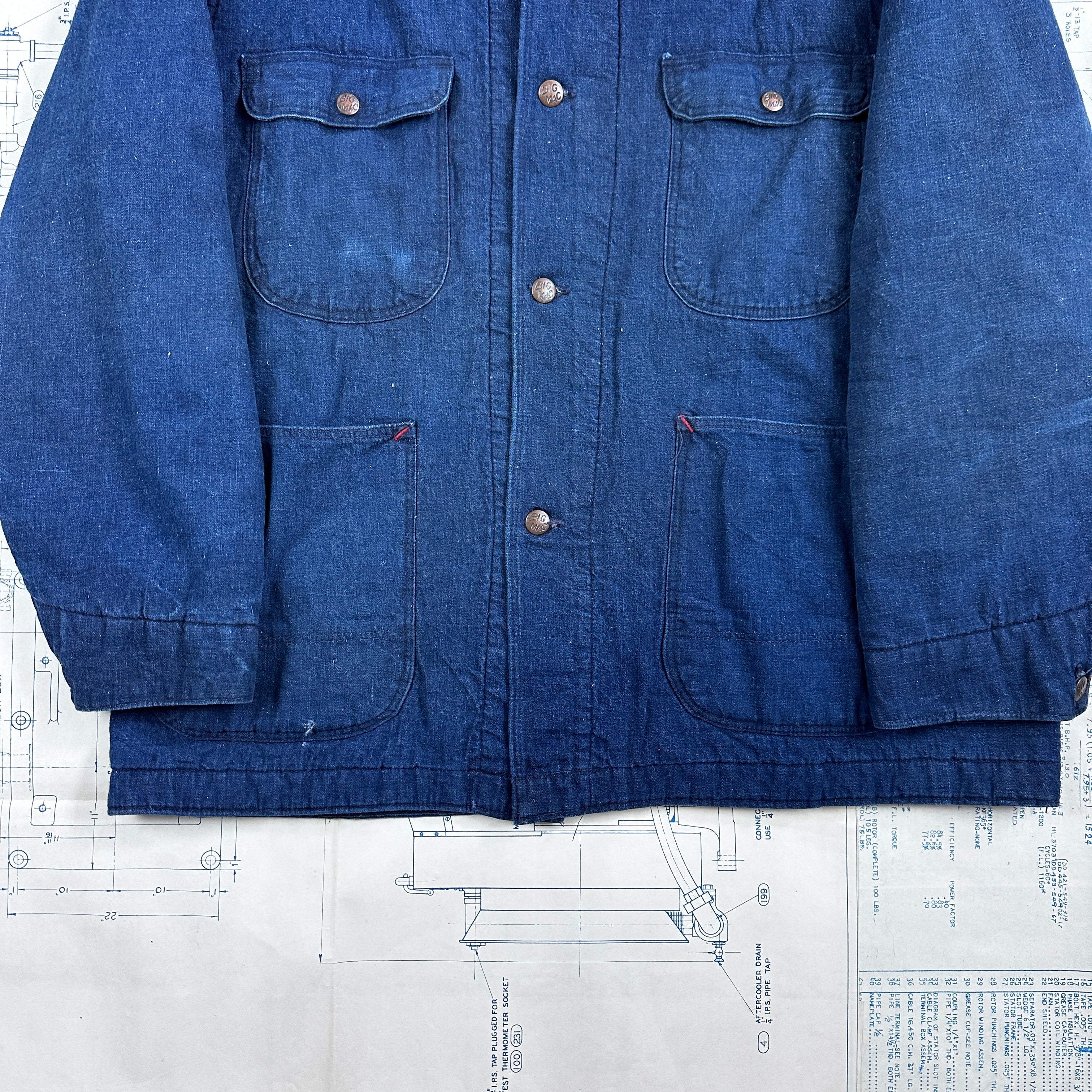 Big Mac 1950s Blanket Lined Chore Jacket