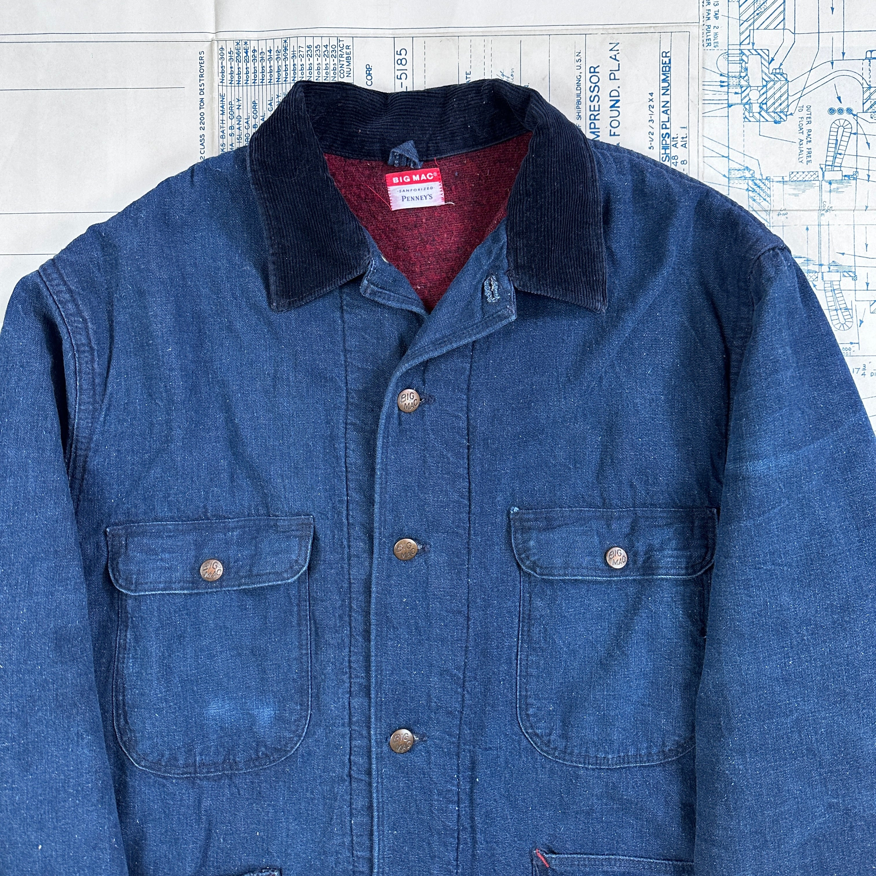 Big Mac 1950s Blanket Lined Chore Jacket