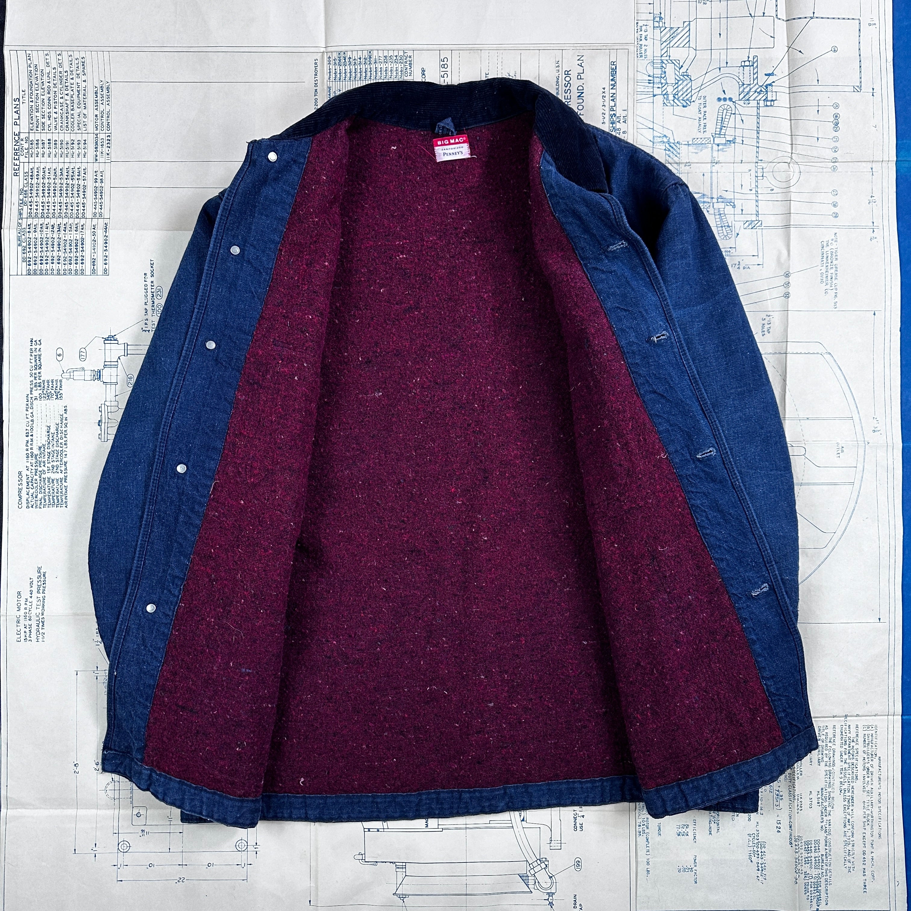 Big Mac 1950s Blanket Lined Chore Jacket