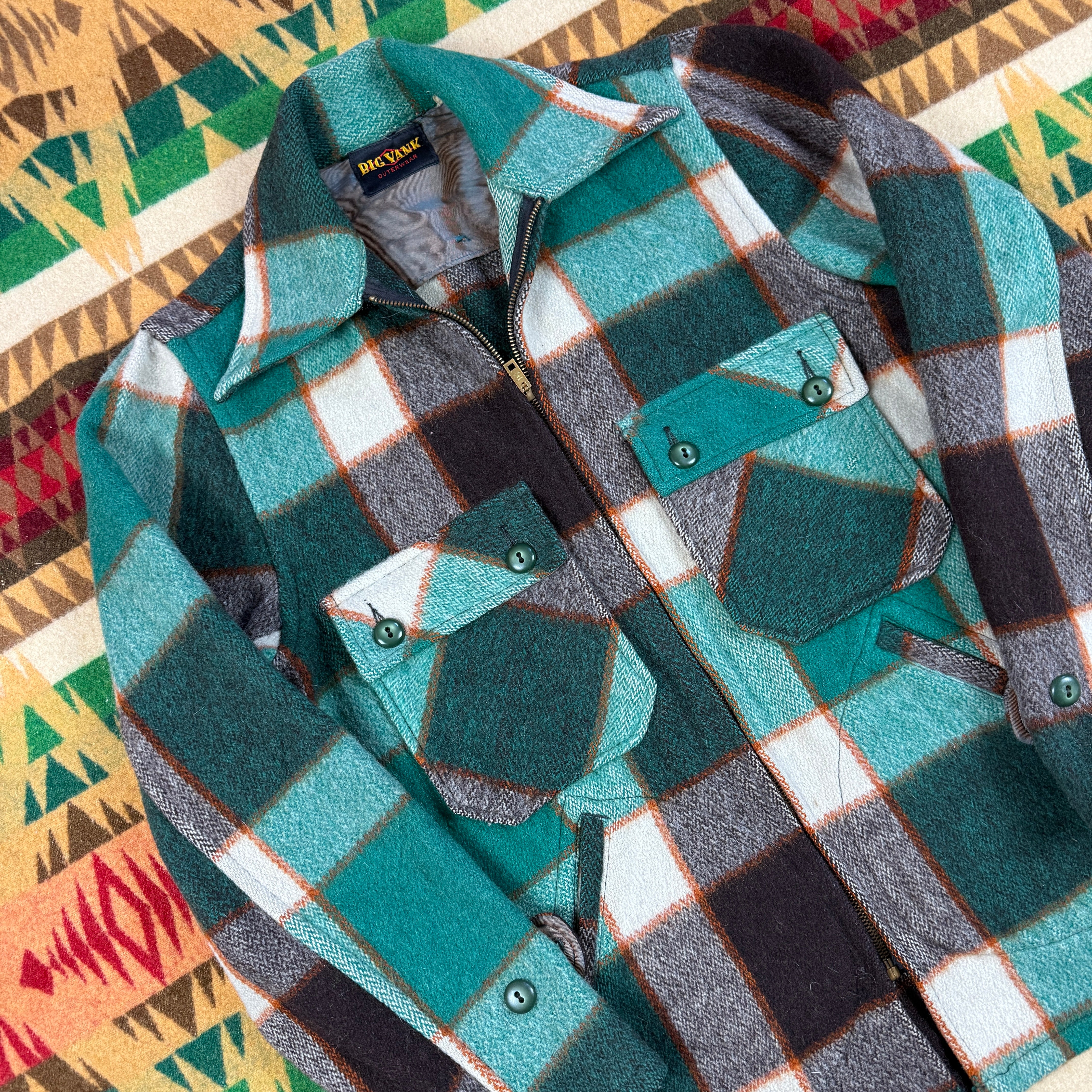 Big Yank 1940s Plaid Wool Jacket - Mint Condition