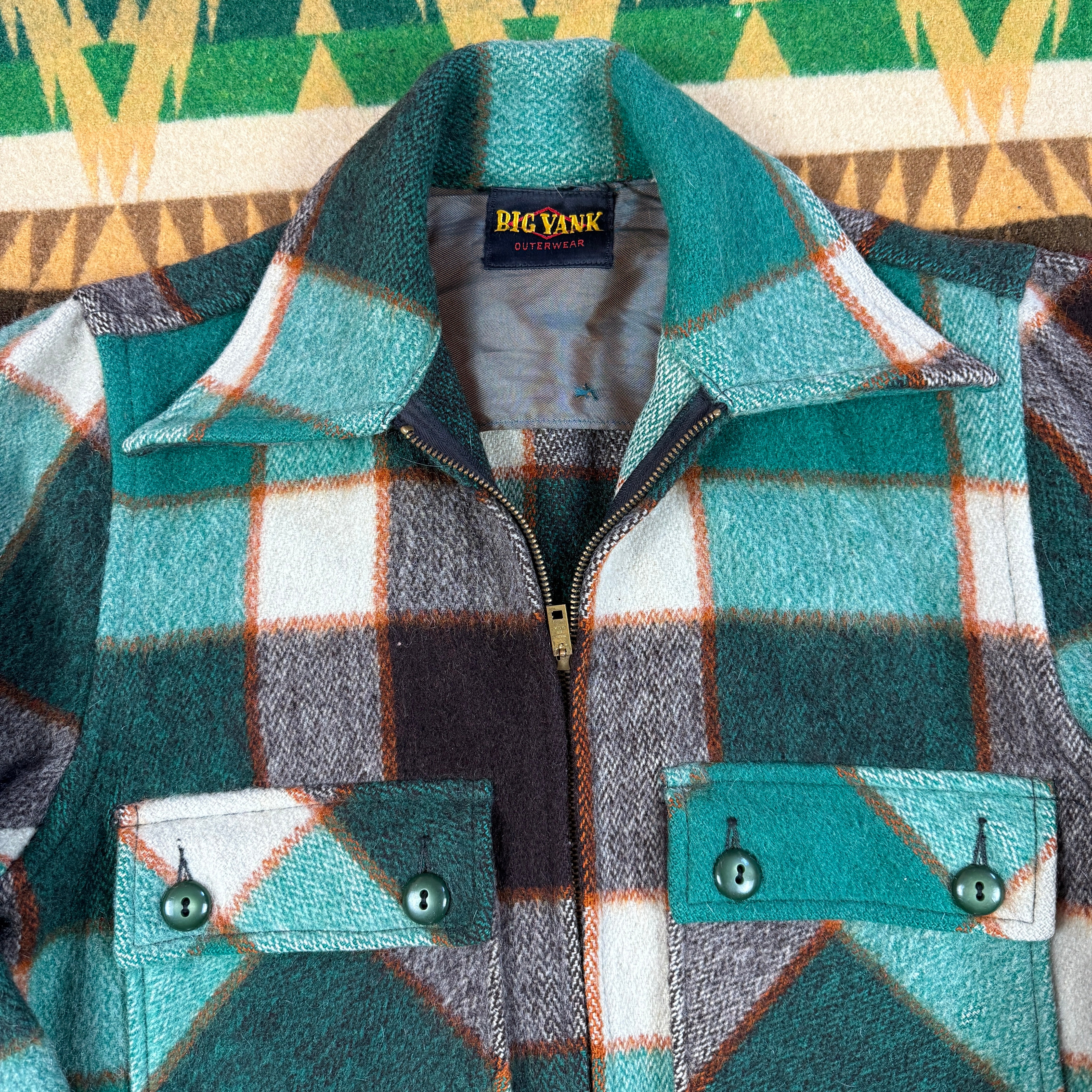 Big Yank 1940s Plaid Wool Jacket - Mint Condition