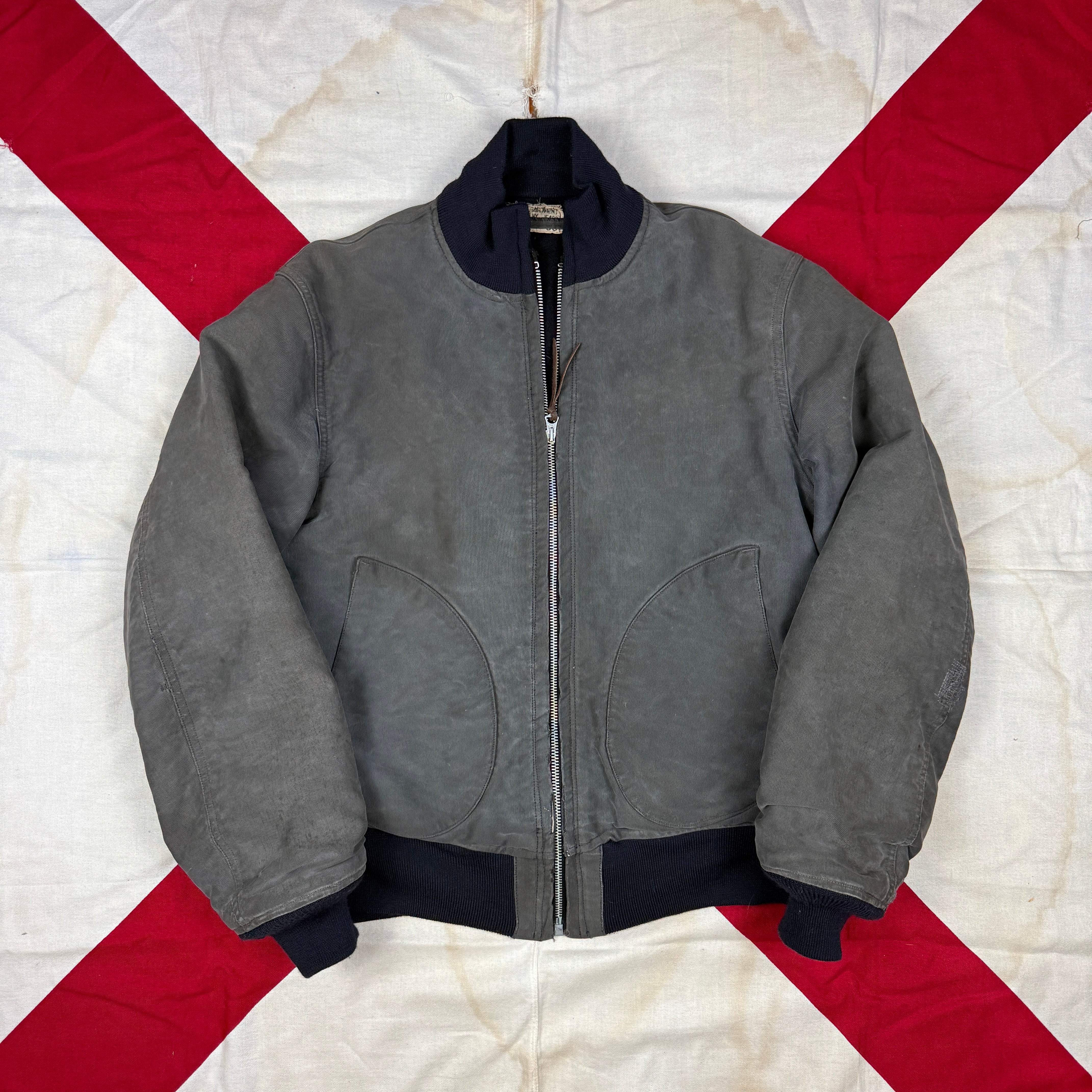 US Navy 1942 Blue Zip Deck Jacket