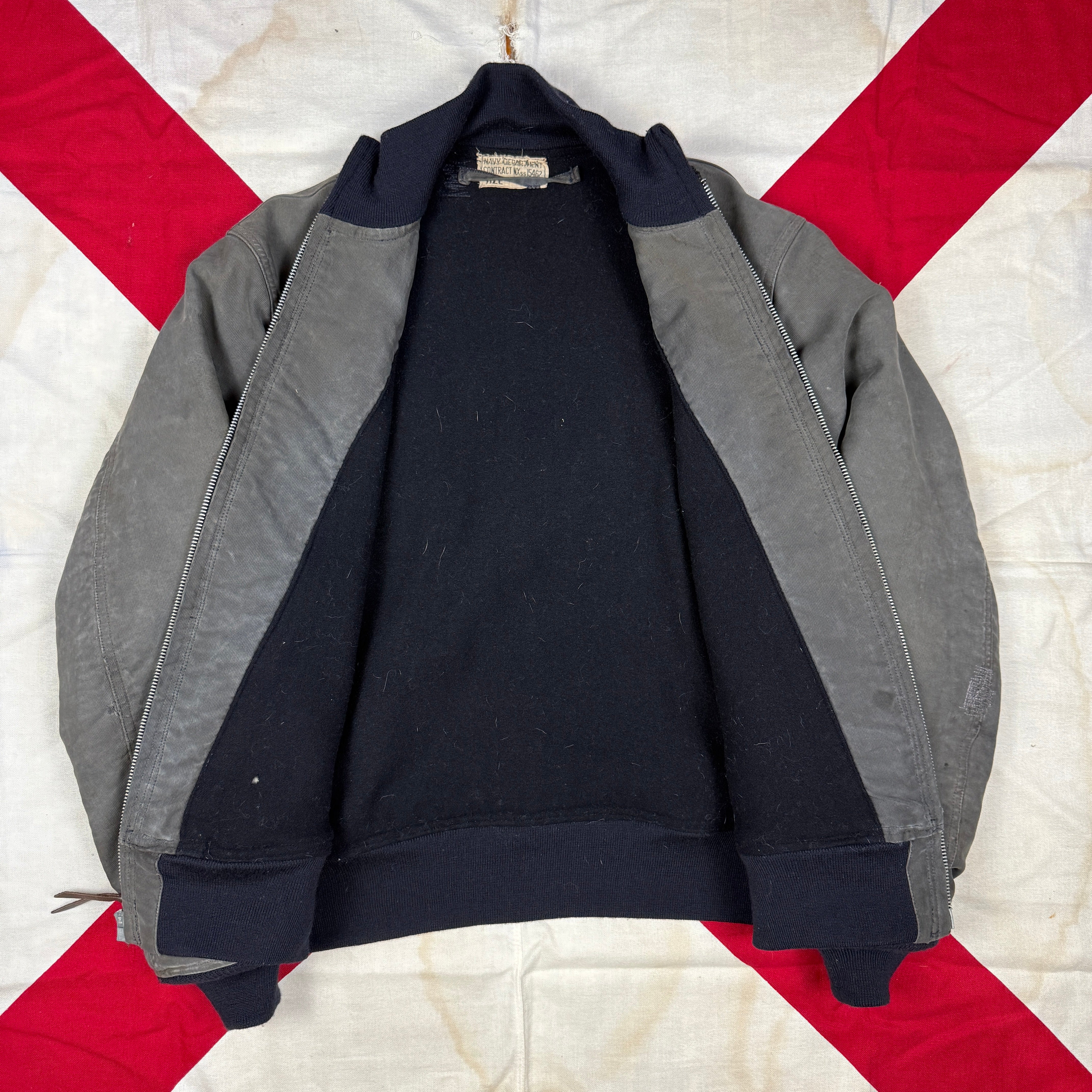 US Navy 1942 Blue Zip Deck Jacket