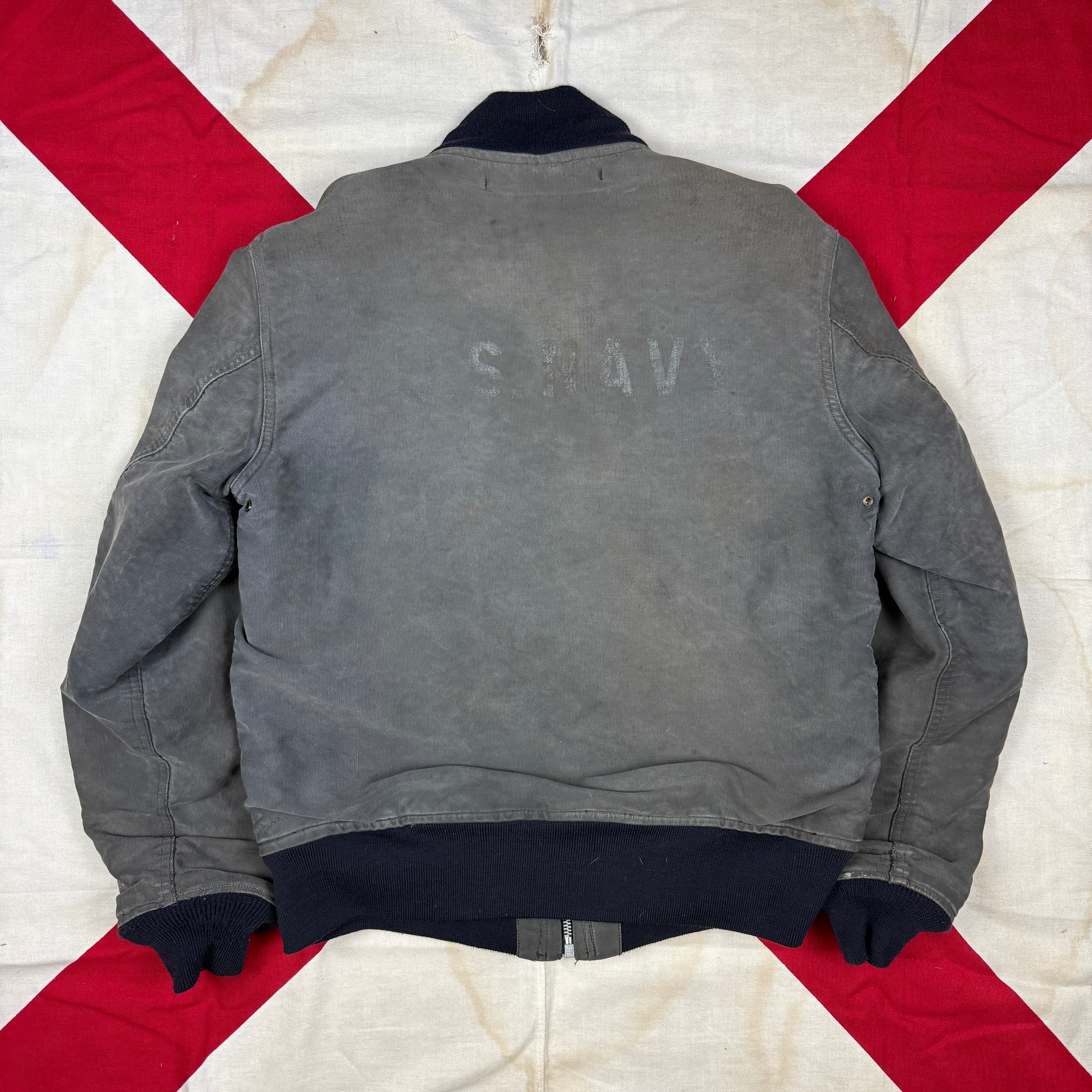 US Navy 1942 Blue Zip Deck Jacket
