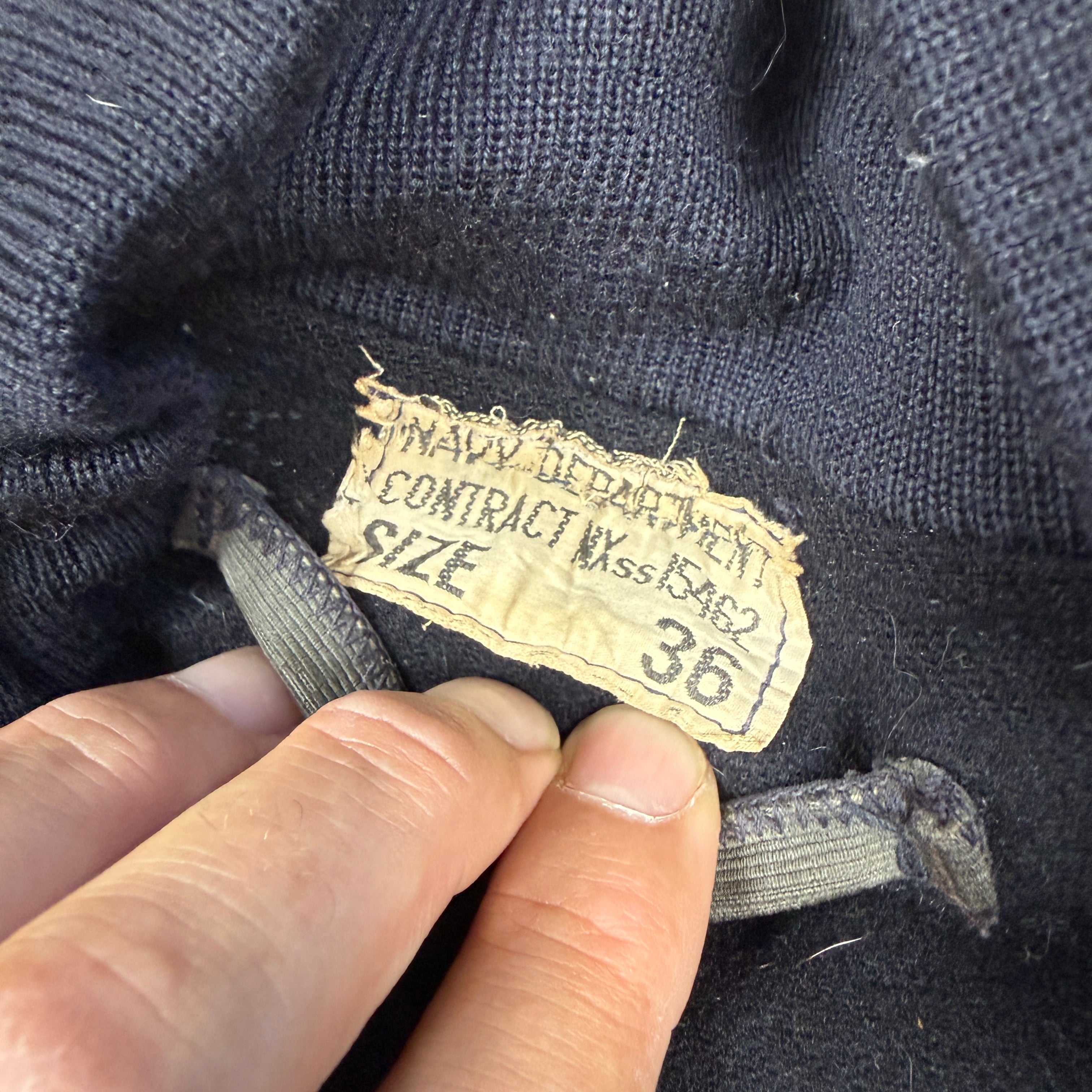 US Navy 1942 Blue Zip Deck Jacket