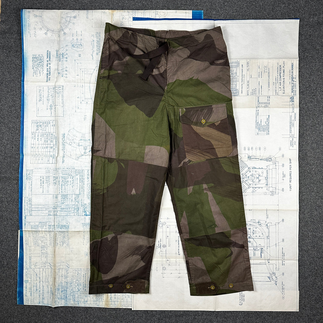 British Army WW2 Windproof Camo Trousers - Size 2 - Deadstock