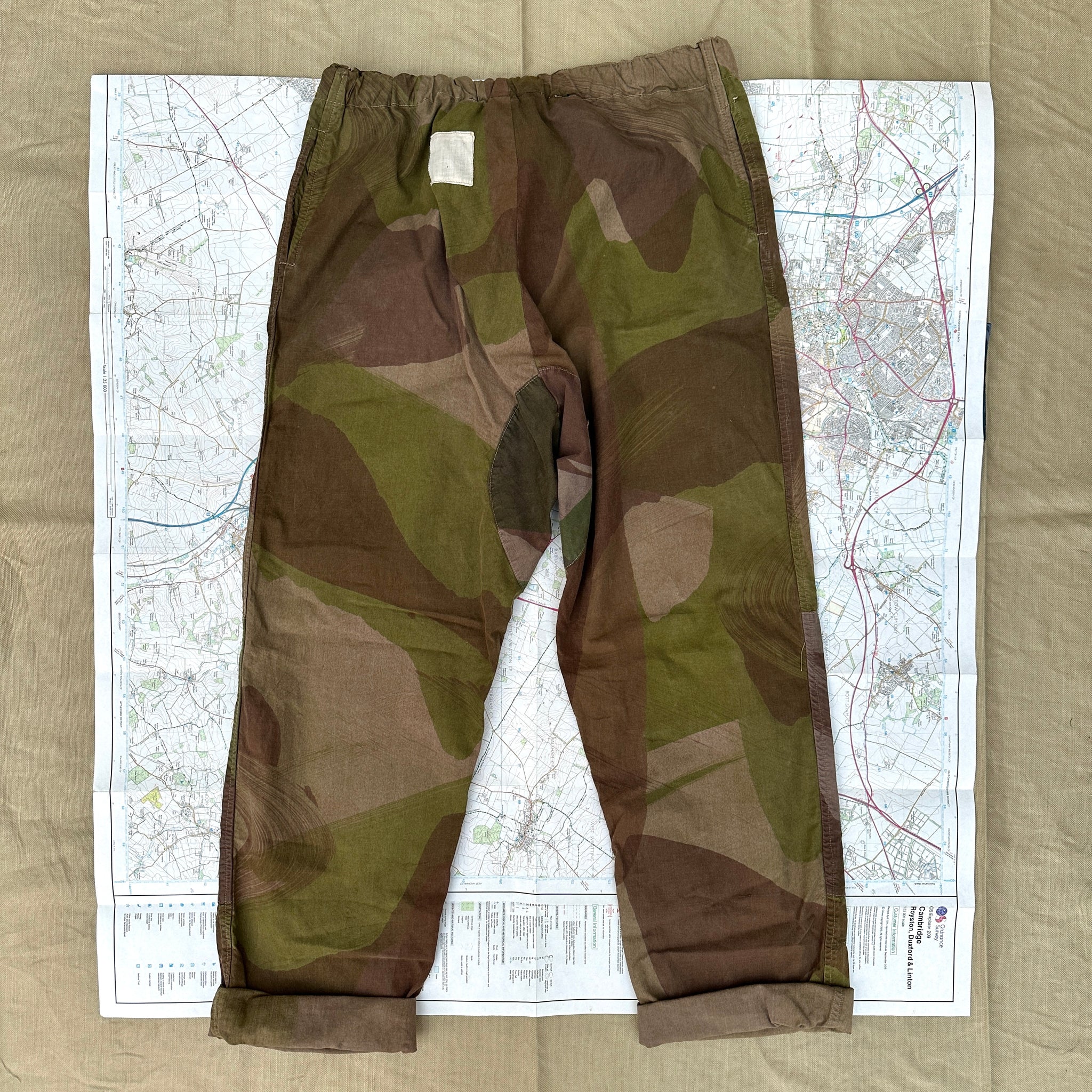 40's] BRITISH ARMY SAS CAMOUFLAGED WindProof Trousers Size.2 DEAD STOCK