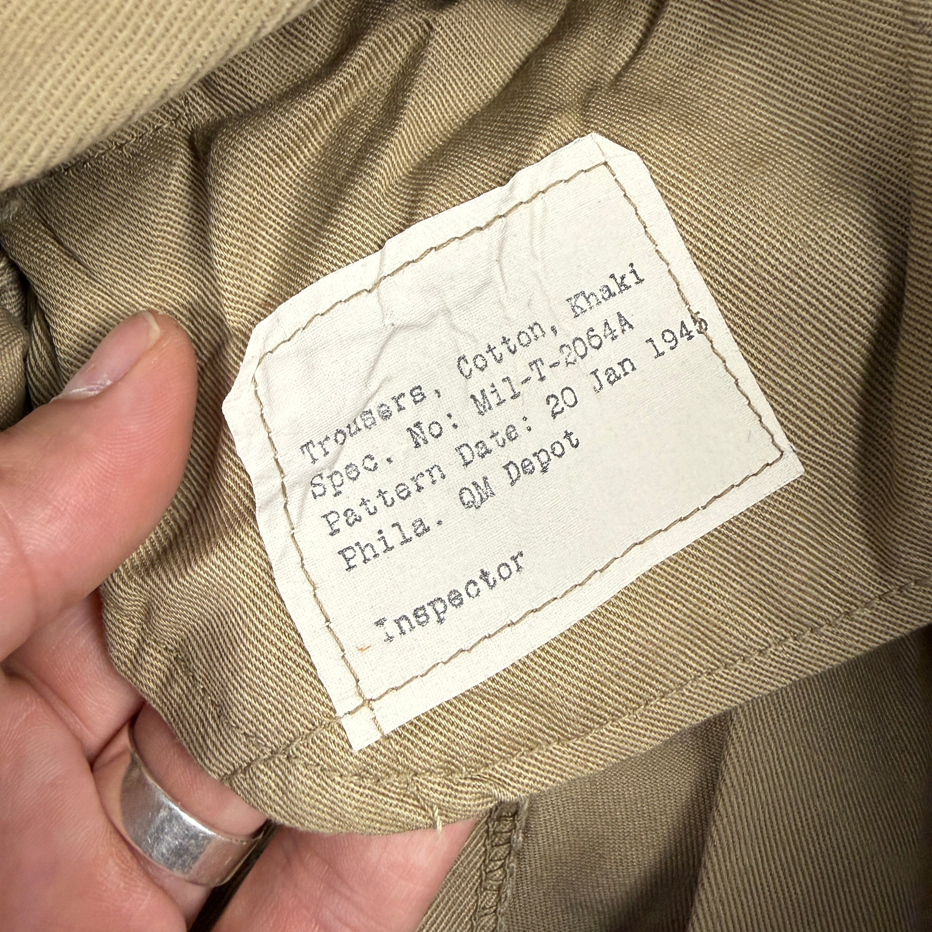 USAAF WW2 Pattern Chino Trousers - Size 31 - Mint Condition