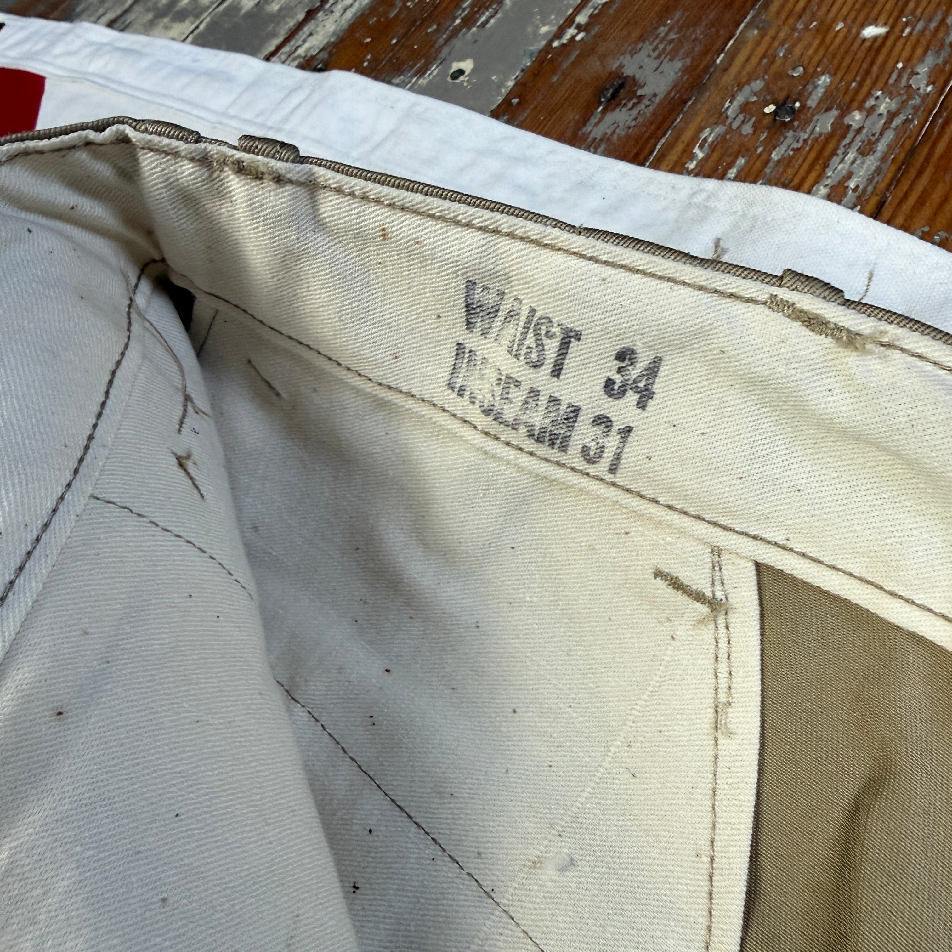 US Army WW2 1943 Pattern Chino Trousers - Size 34 - Deadstock