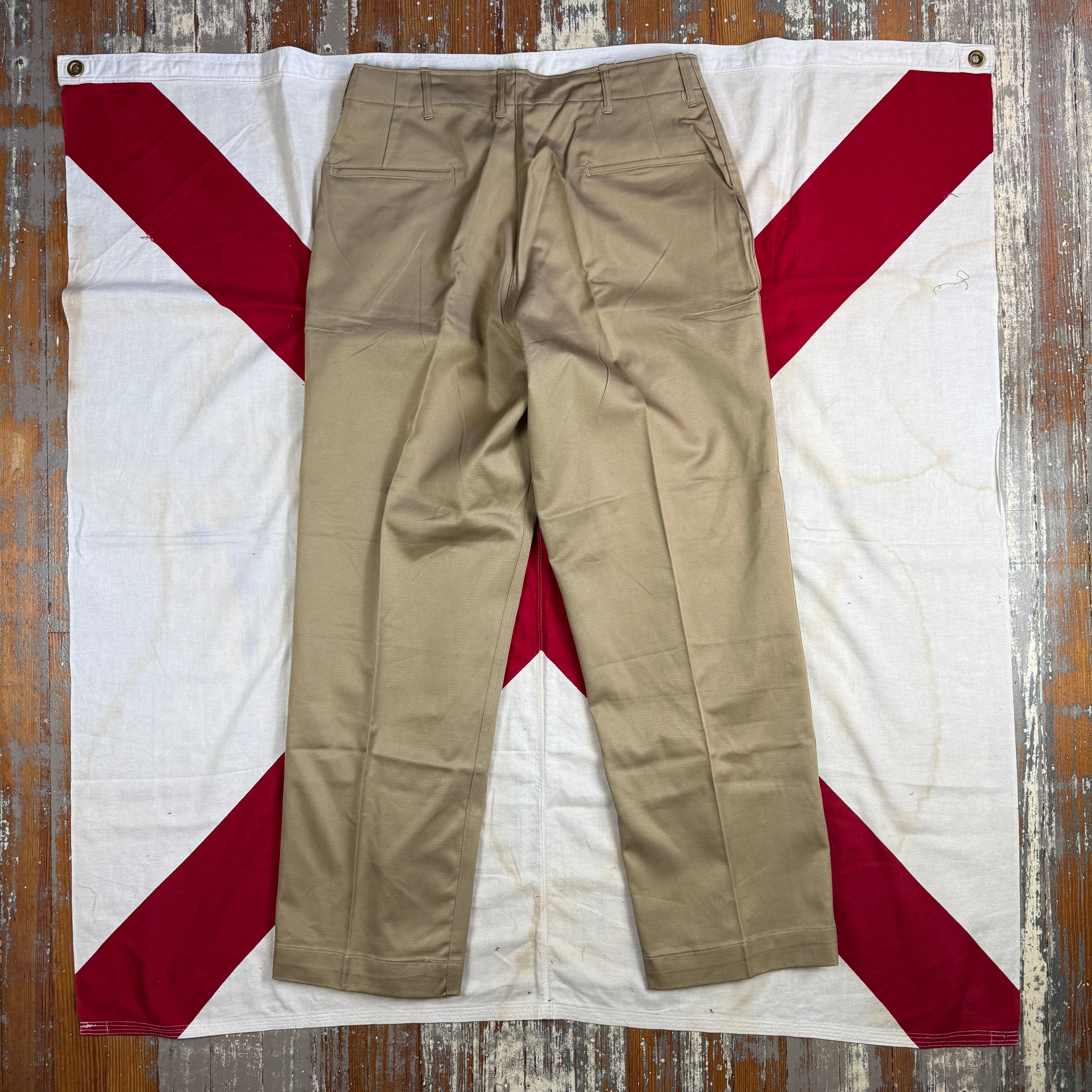 US Army WW2 1943 Pattern Chino Trousers - Size 34 - Deadstock