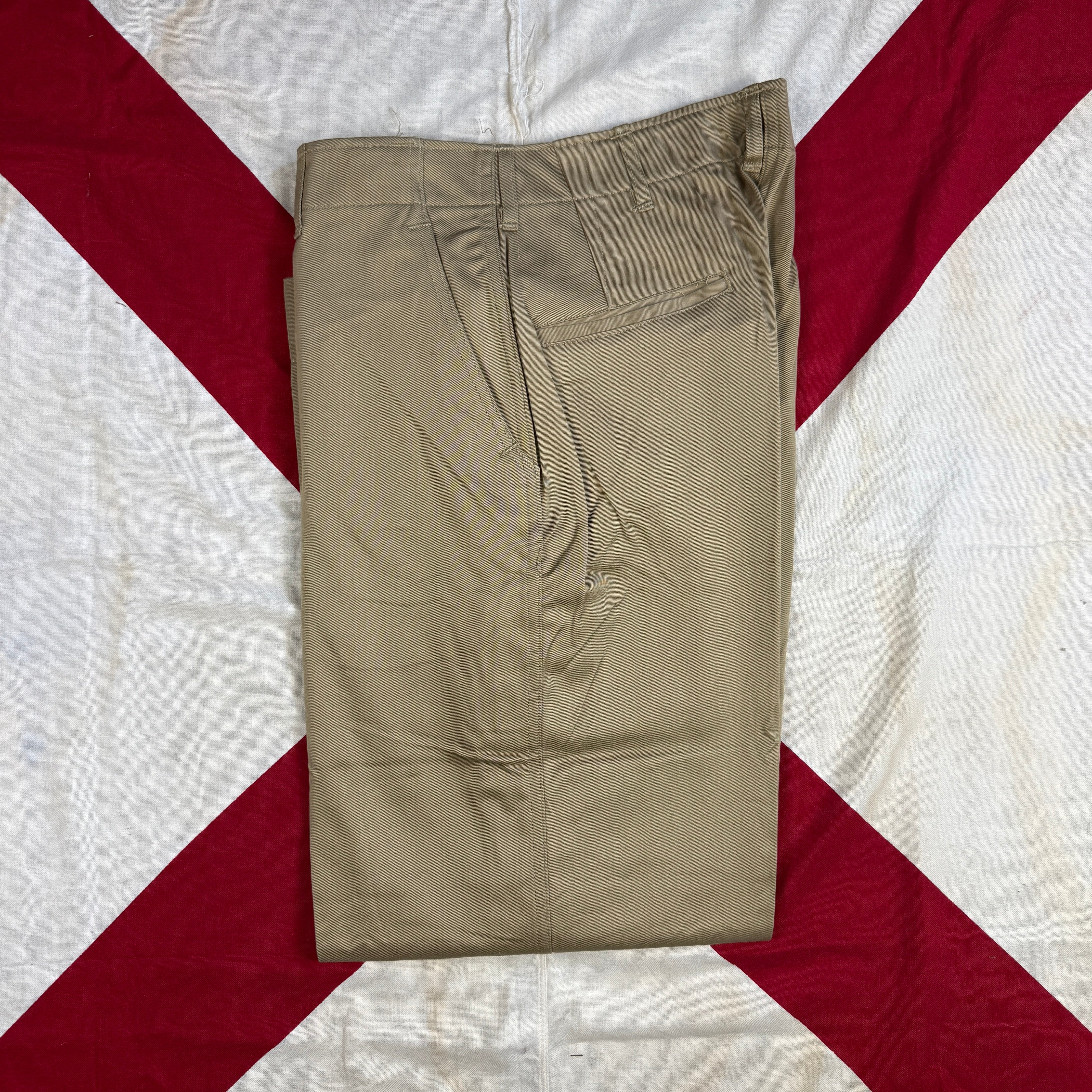 US Army WW2 1943 Pattern Chino Trousers - Size 34 - Deadstock
