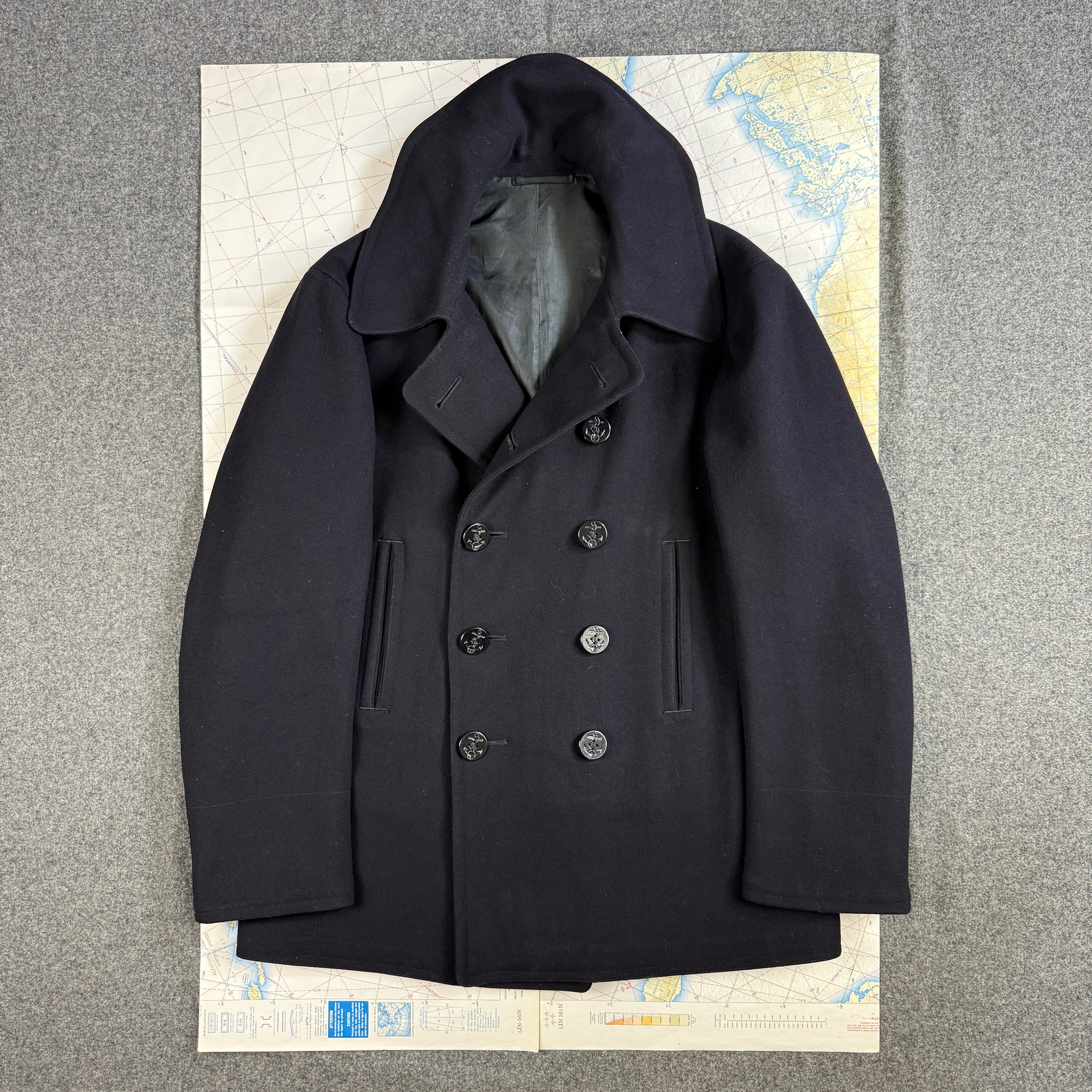 US Coast Guard WW2 Peacoat - Good Condition - Size 46