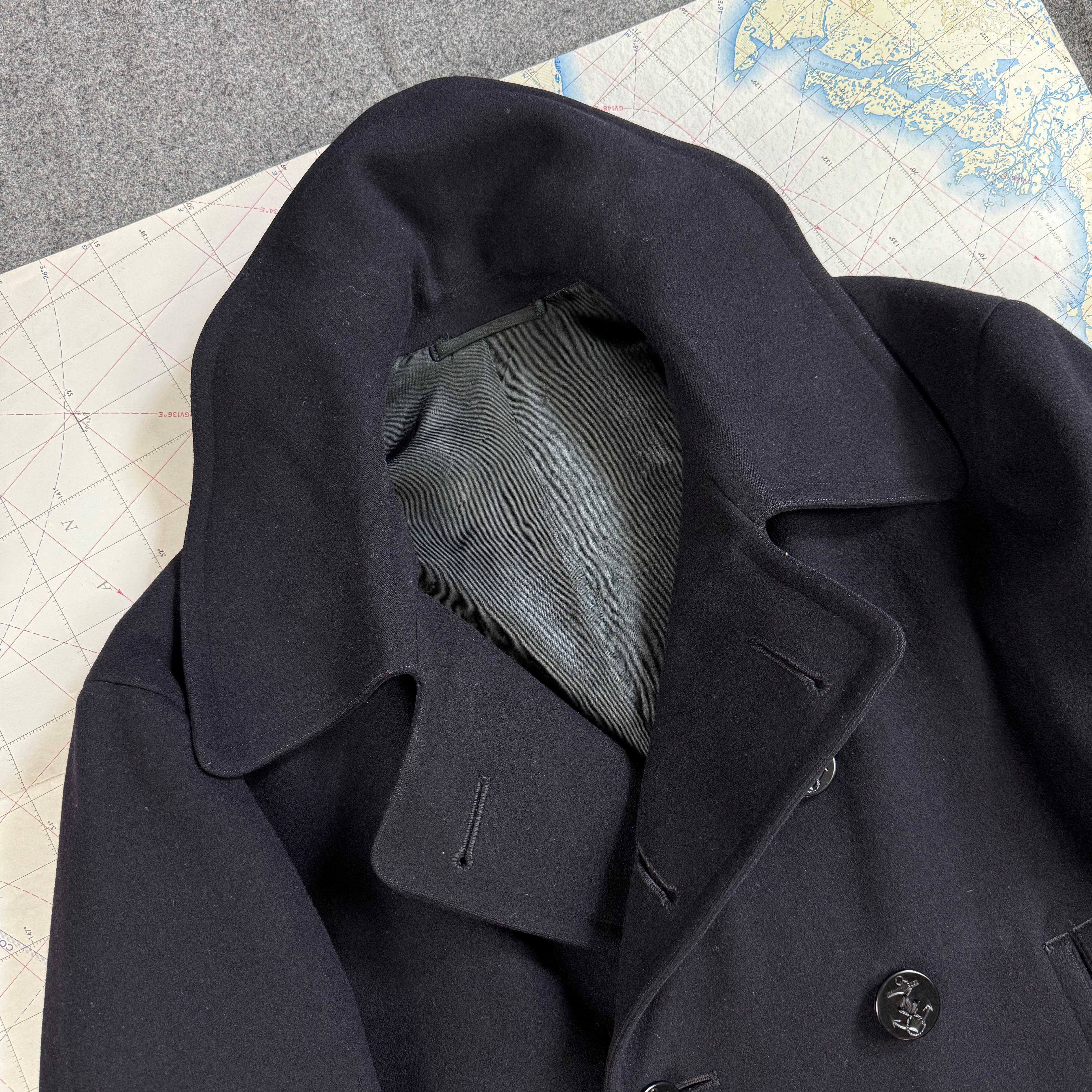 US Coast Guard WW2 Peacoat - Good Condition - Size 46