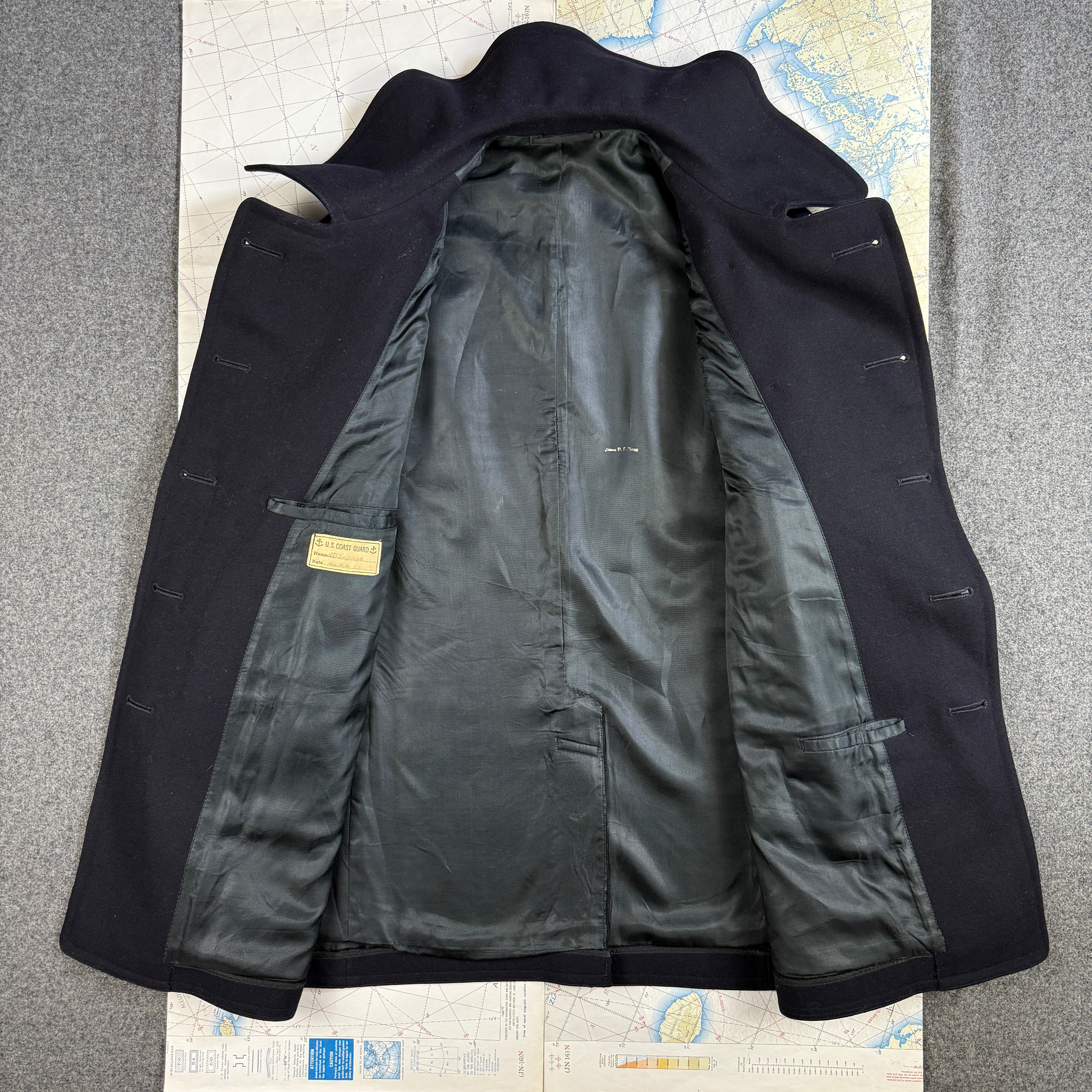 US Coast Guard WW2 Peacoat - Good Condition - Size 46