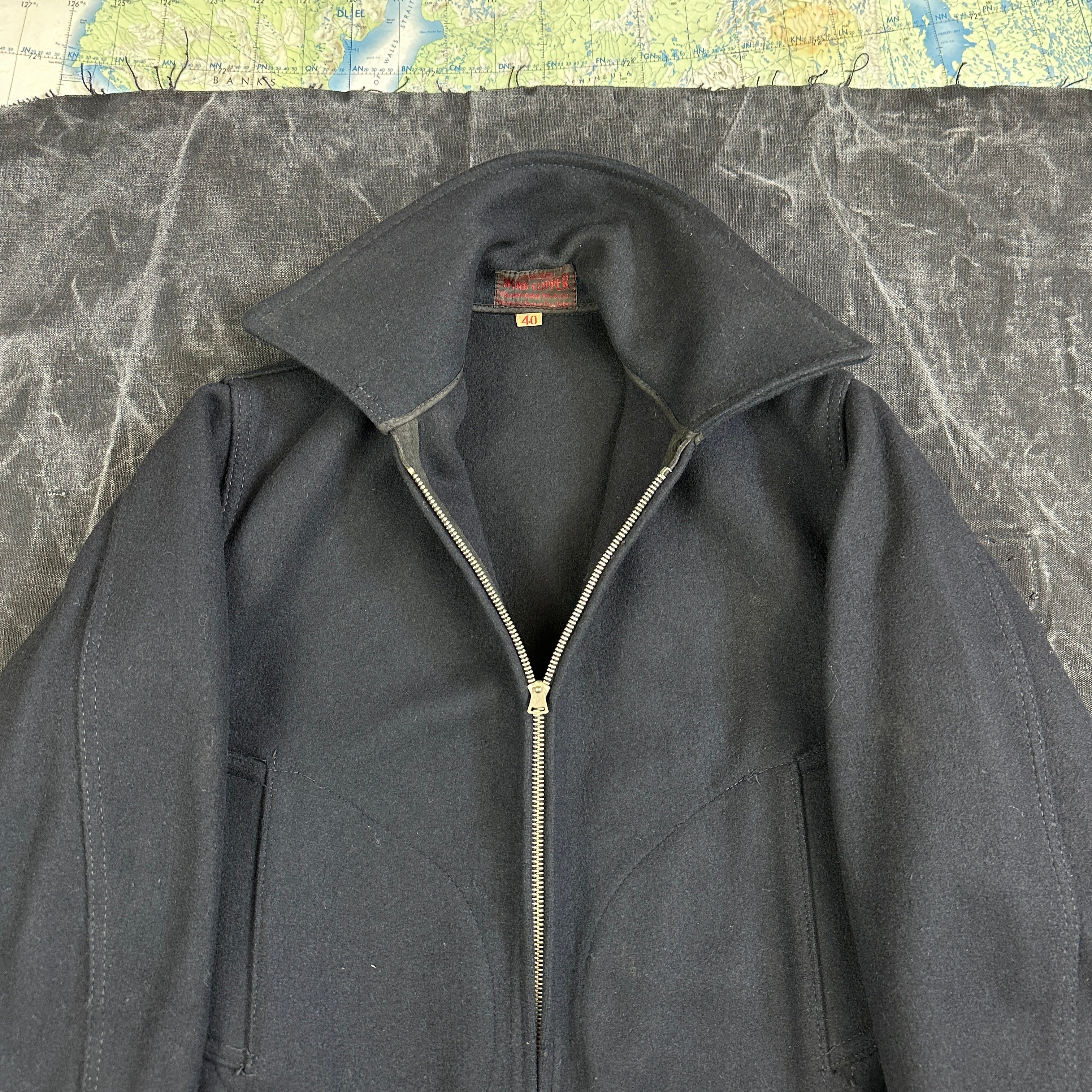 Crawford Wind-Clipper 1930s Wool Blouson Work Jacket - Mint Condition