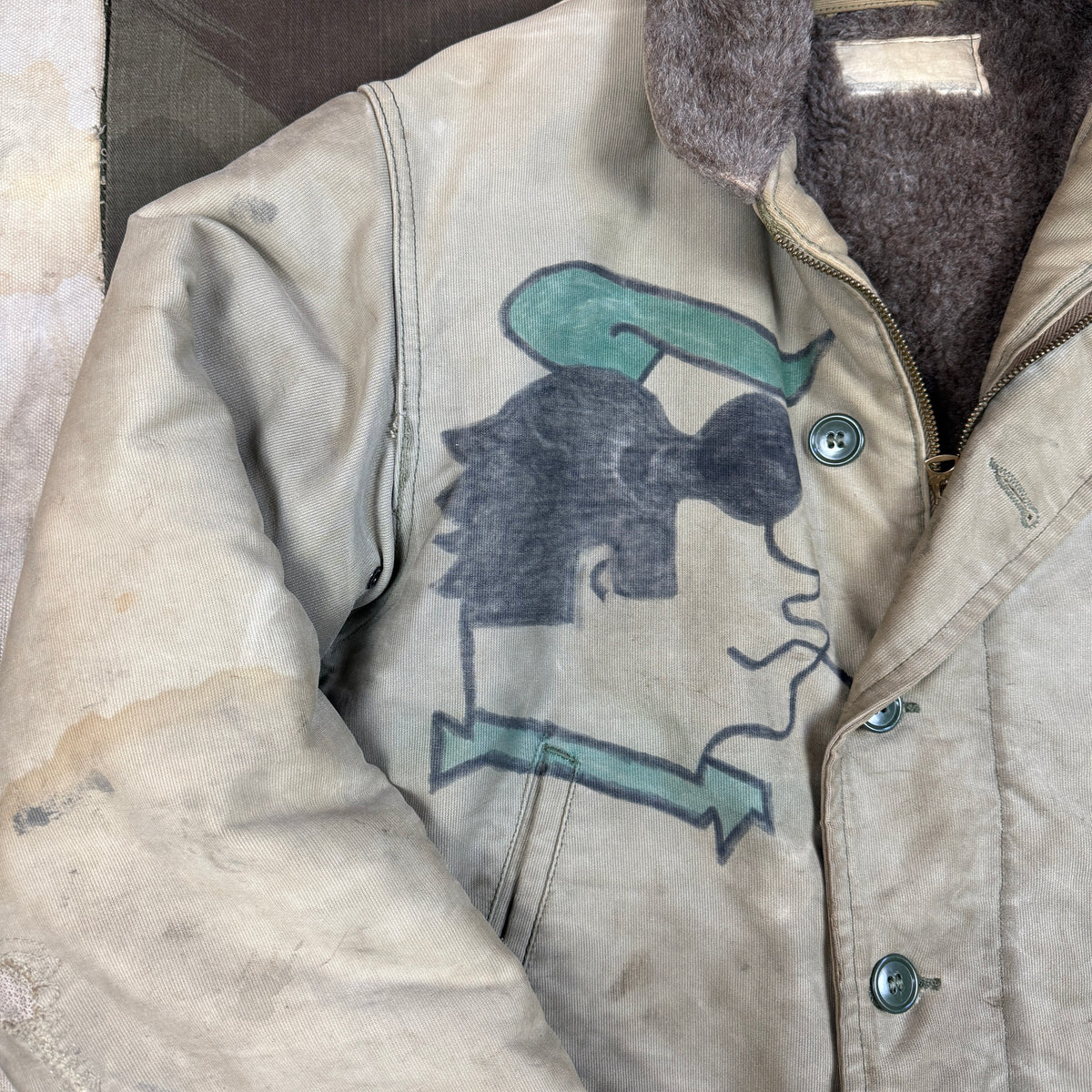 US Navy N1 Deck Jacket with Artwork