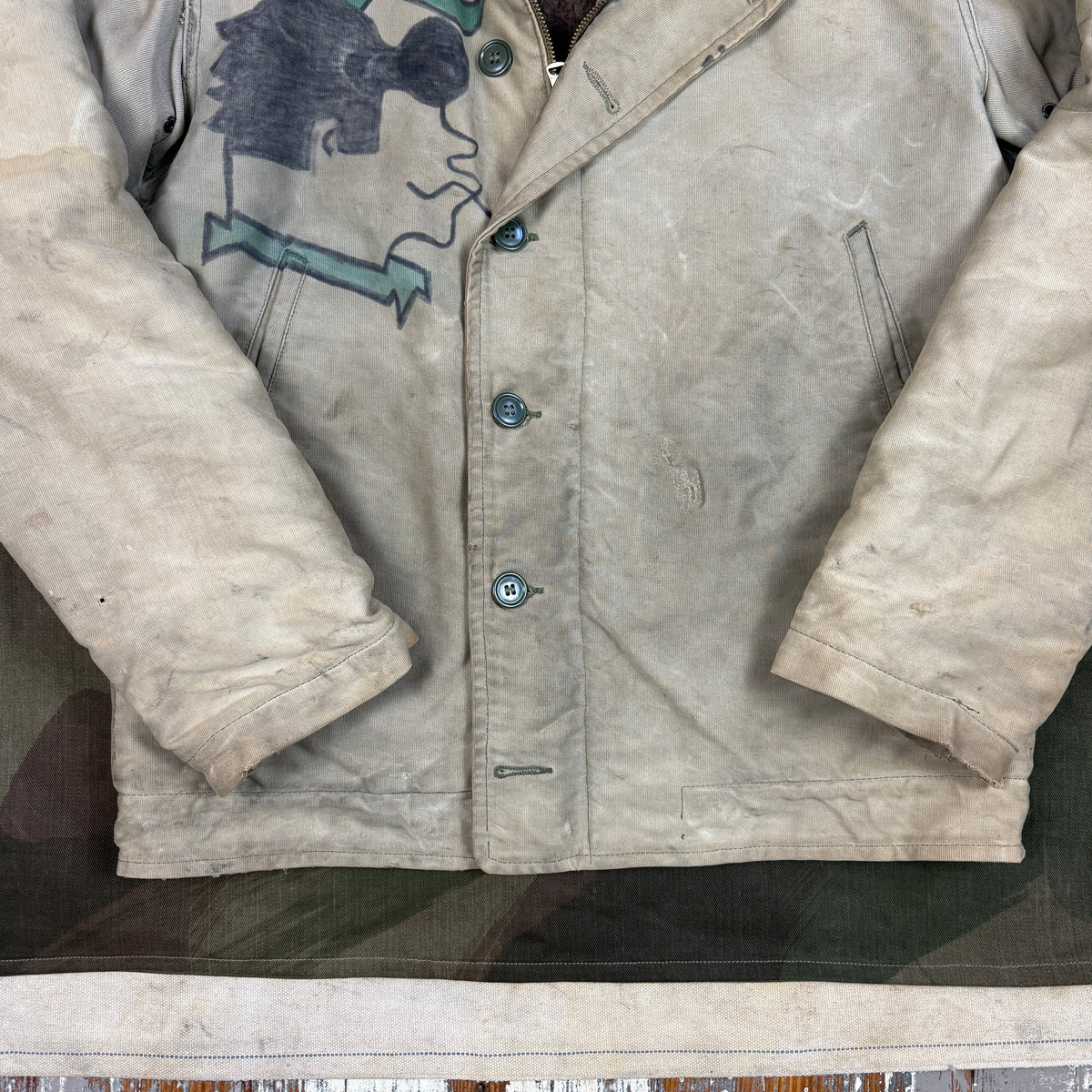 US Navy N1 Deck Jacket with Artwork