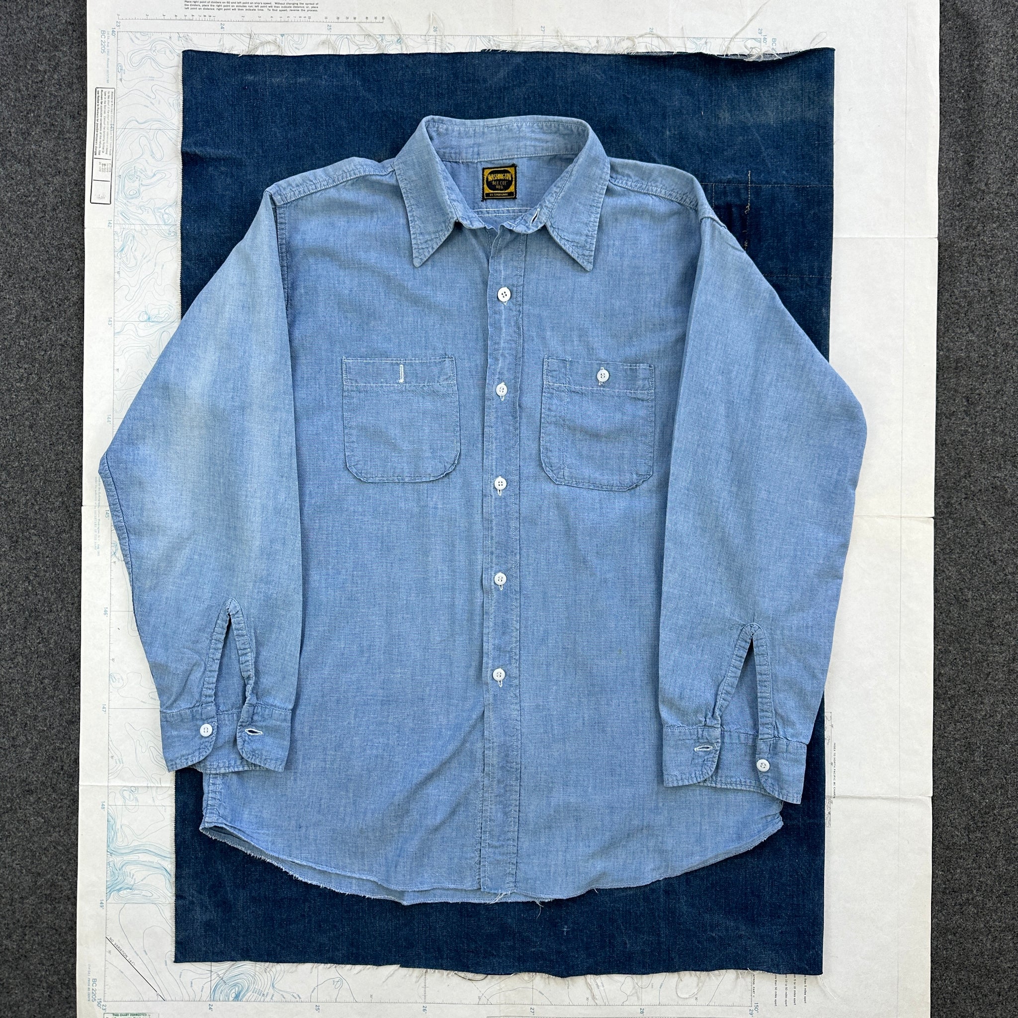 60s WASHINGTON DEE CEE Chambray Work Shirt | Wonder Wear