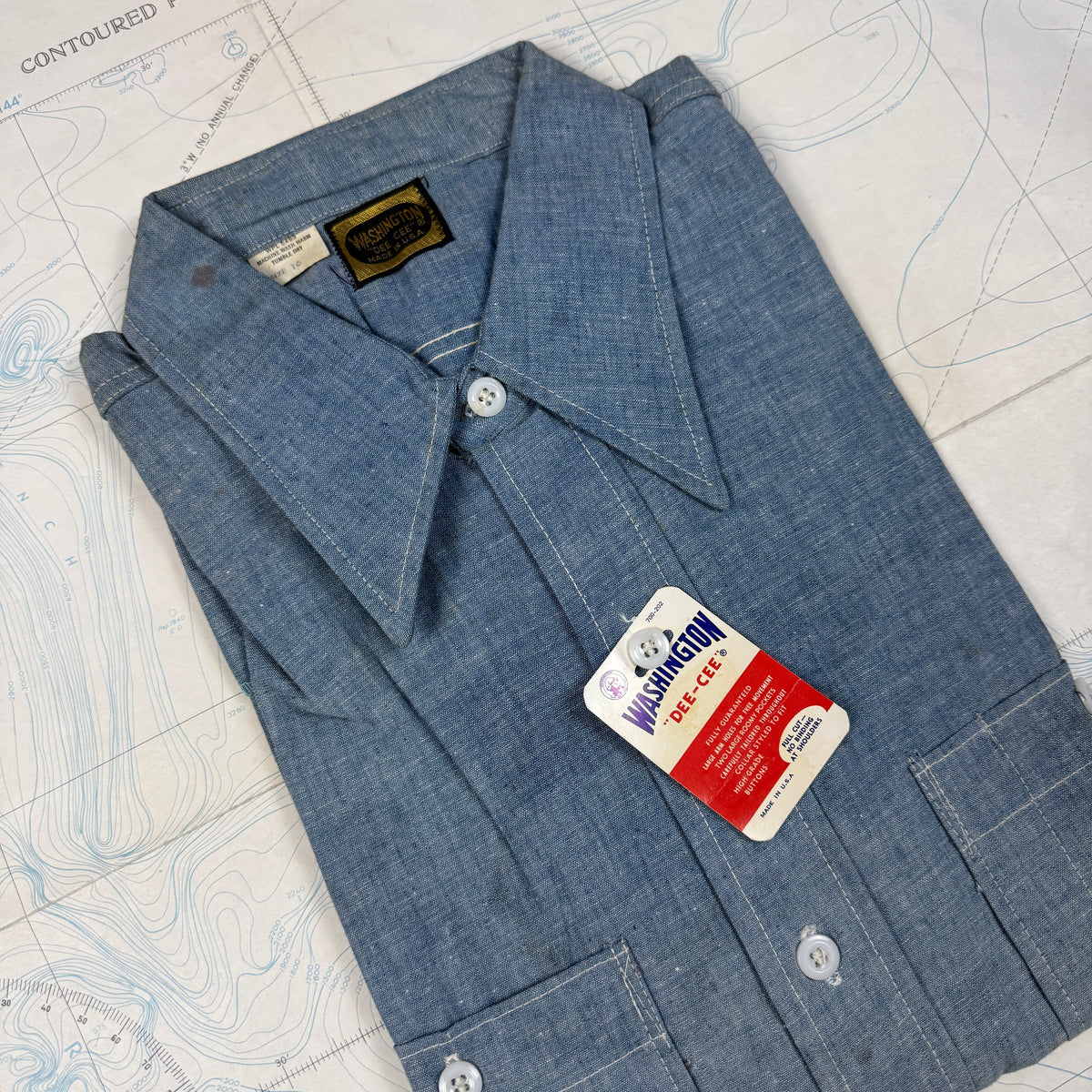 Washington Dee Cee 1960s Chambray Shirt - Deadstock