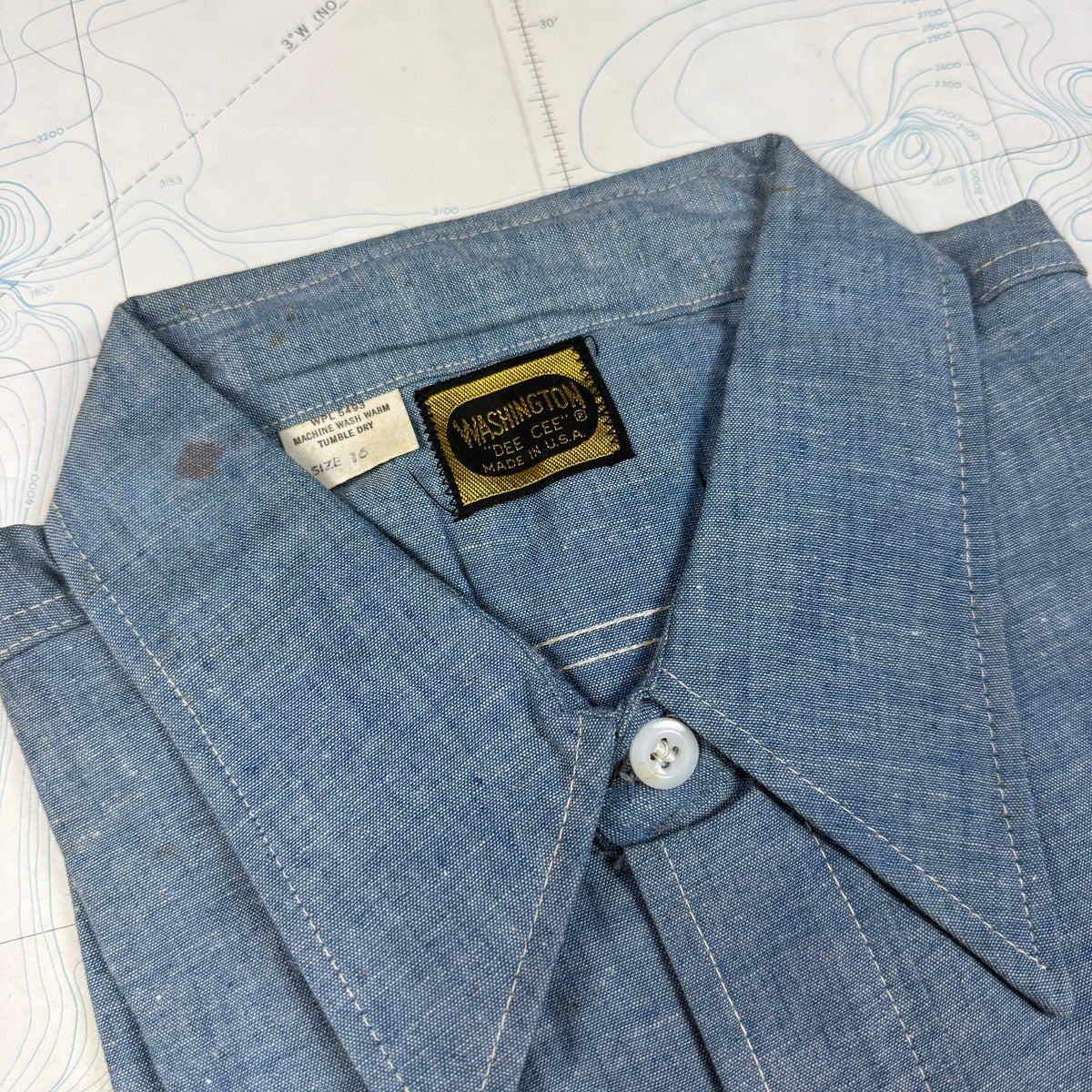Washington Dee Cee 1960s Chambray Shirt - Deadstock