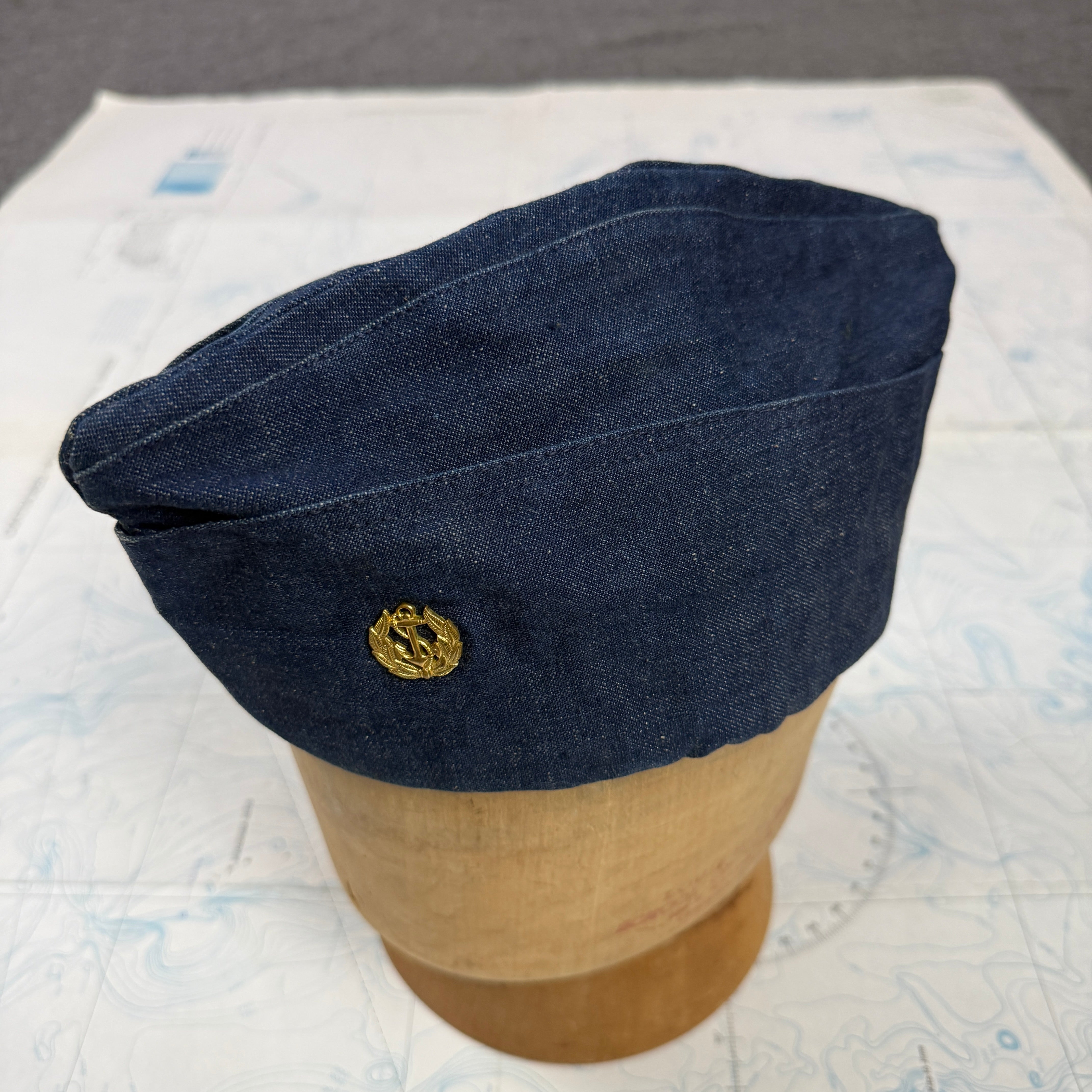 US Navy Merchant Marine Academy Denim Garrison Cap