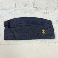 Load image into Gallery viewer, US Navy Merchant Marine Academy Denim Garrison Cap
