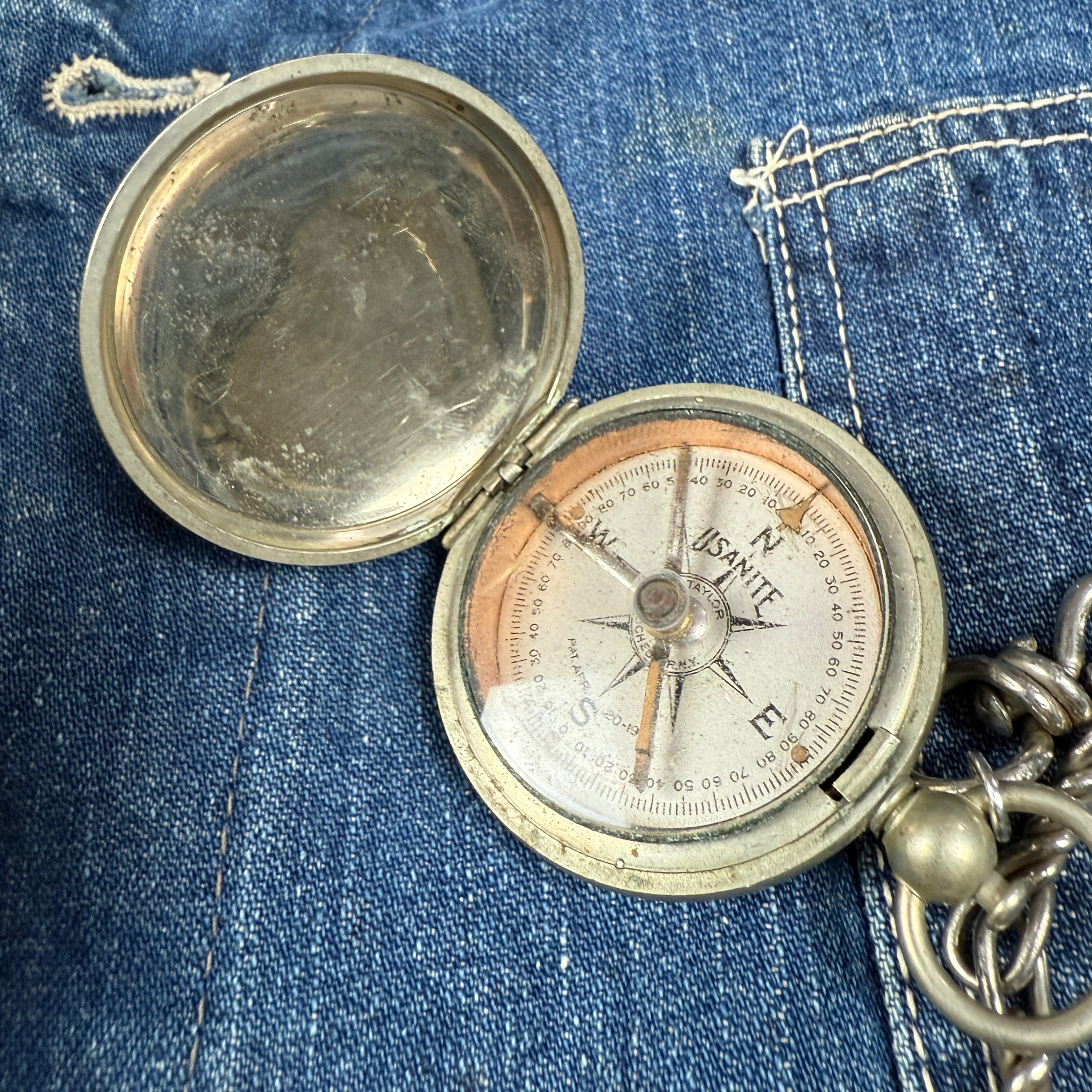 US Army WW1 Compass & Portrait Fob
