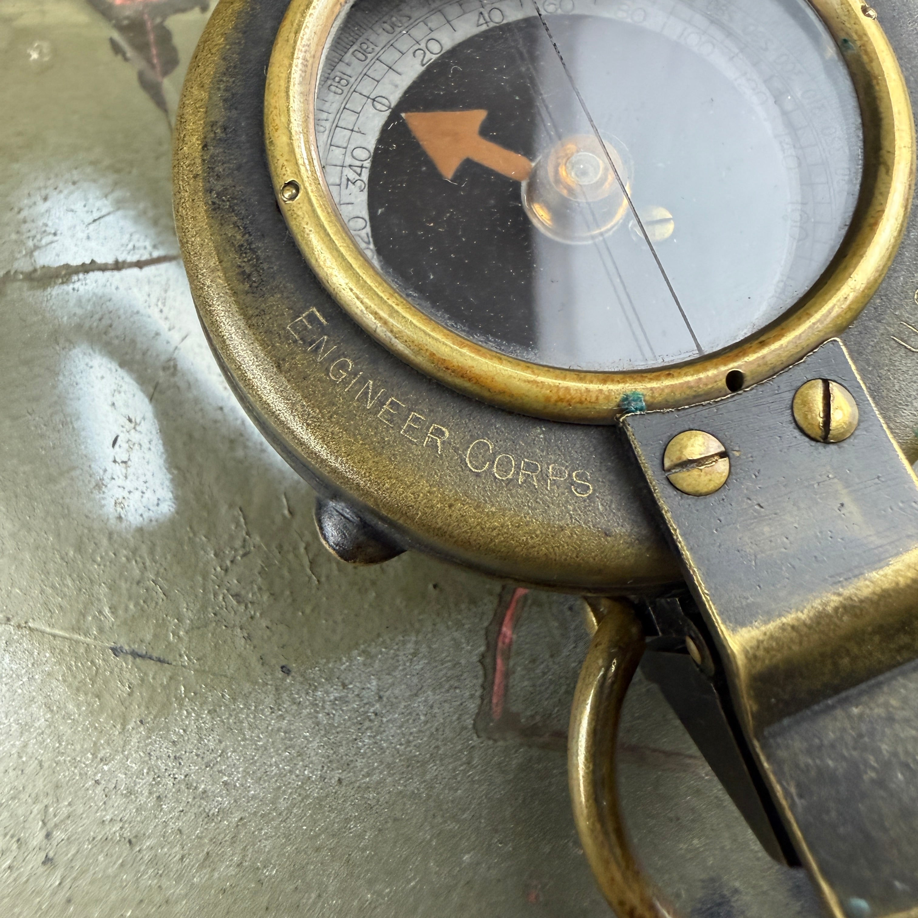 US Army 1918 Engineer Corps Verners Marching Compass