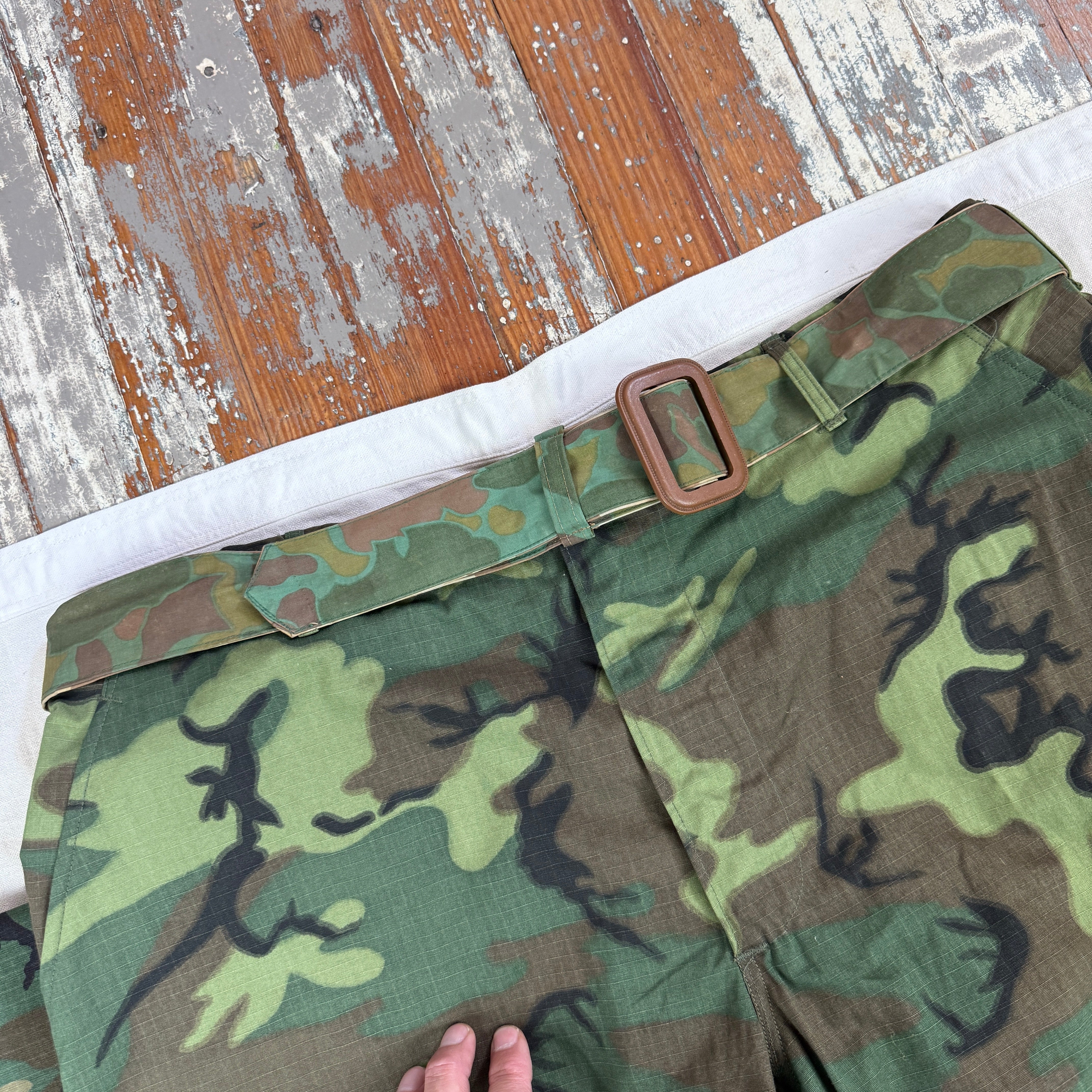 ERDL Jungle Pants 1968 & Custom Belt - Mint Condition - Large Size