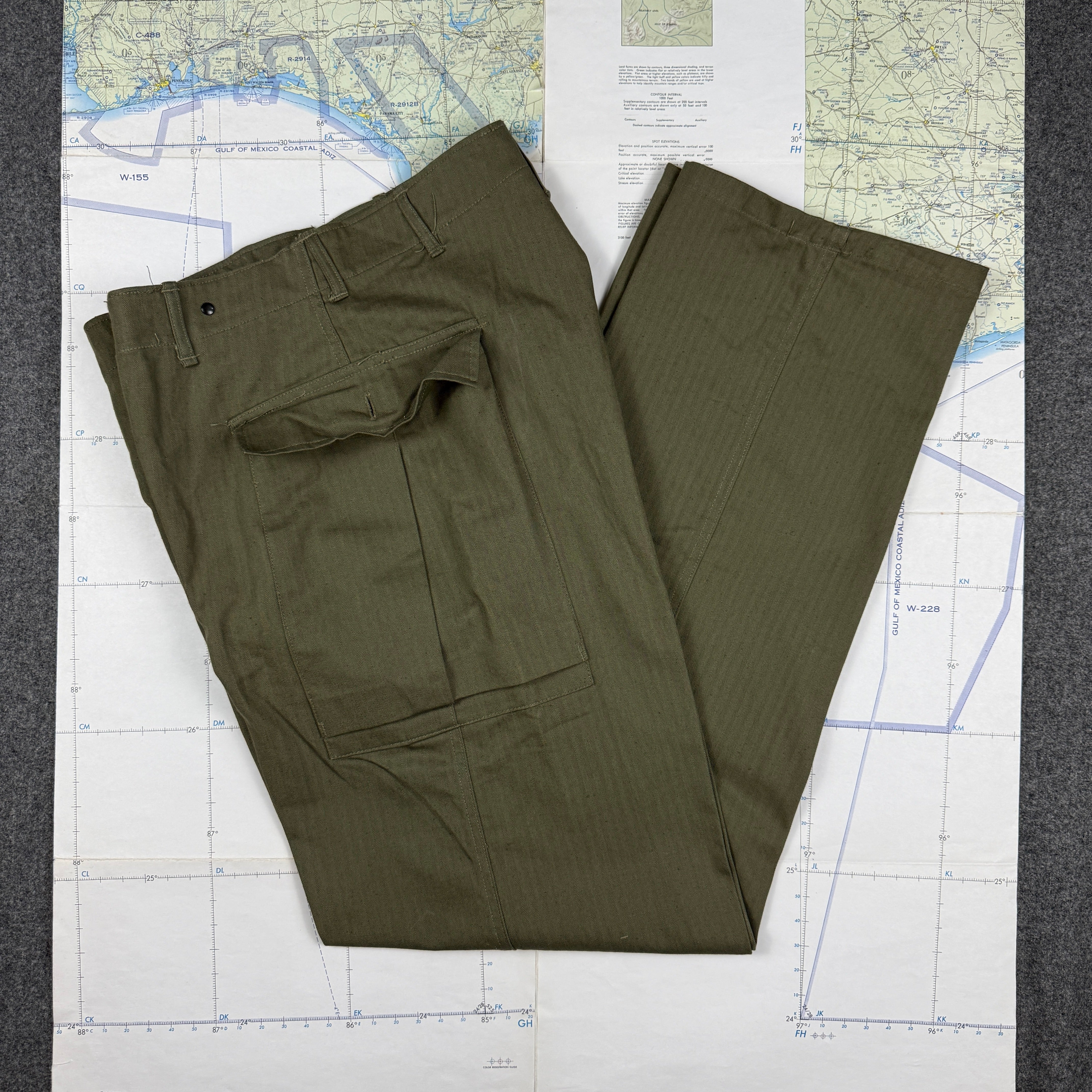 US Army WW2 P43 HBT Fatigue Pants - Deadstock