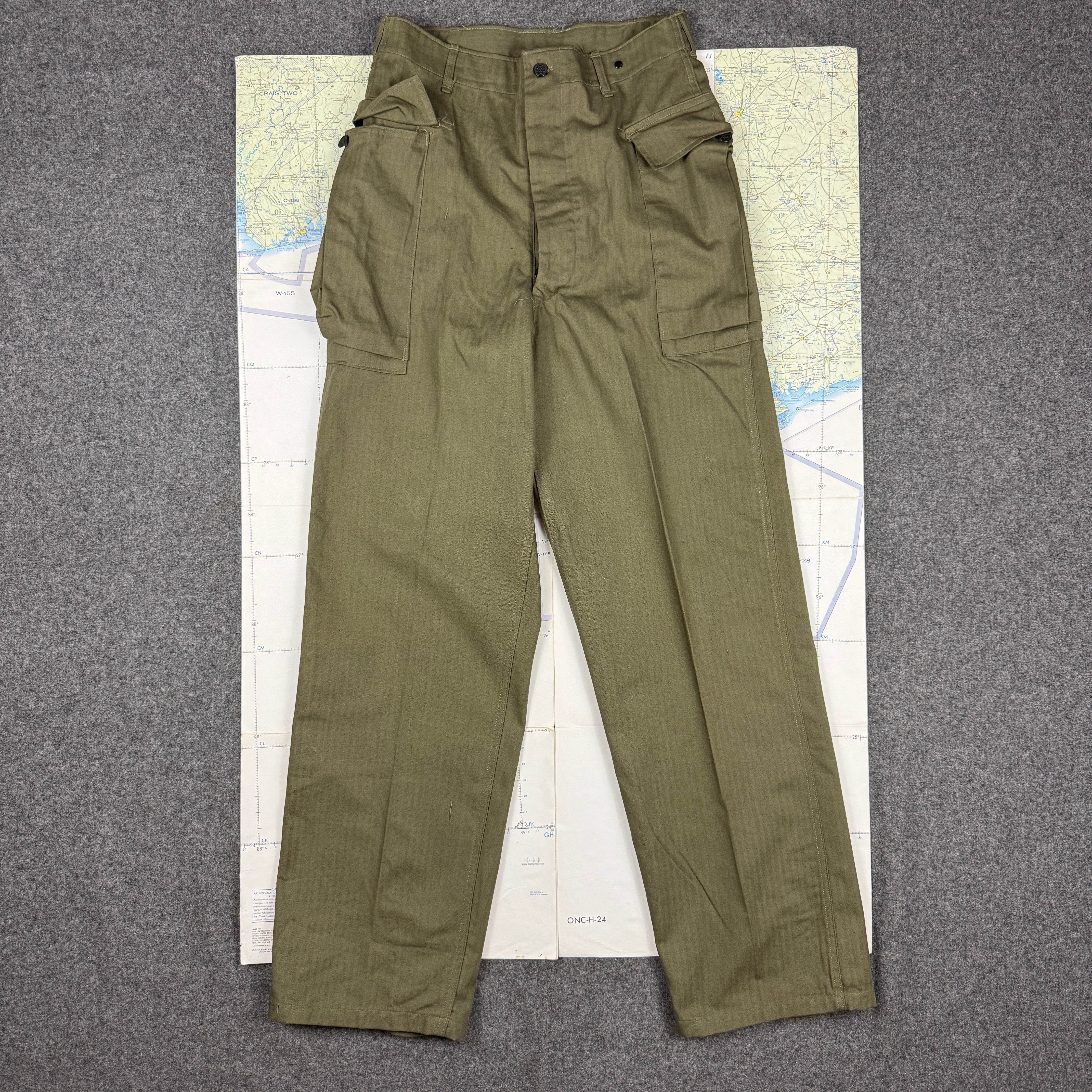 US Army WW2 P43 HBT Fatigue Pants - Deadstock