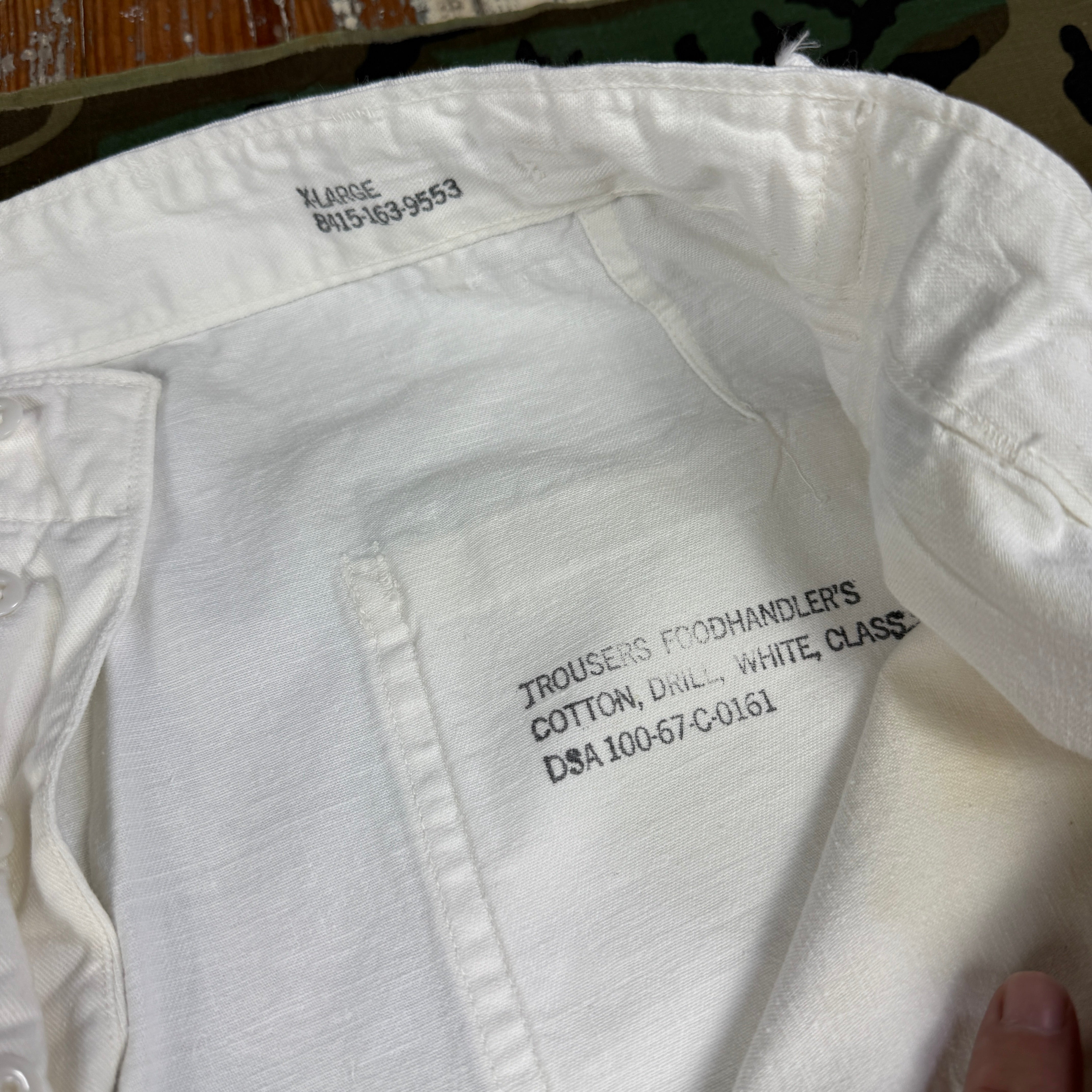 US Army 1967 Food Handler Trousers - Size 38/40