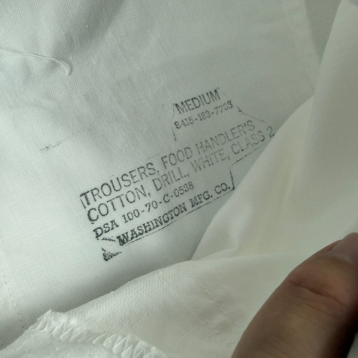 US Army 1970 Food Handler Trousers - Size 32