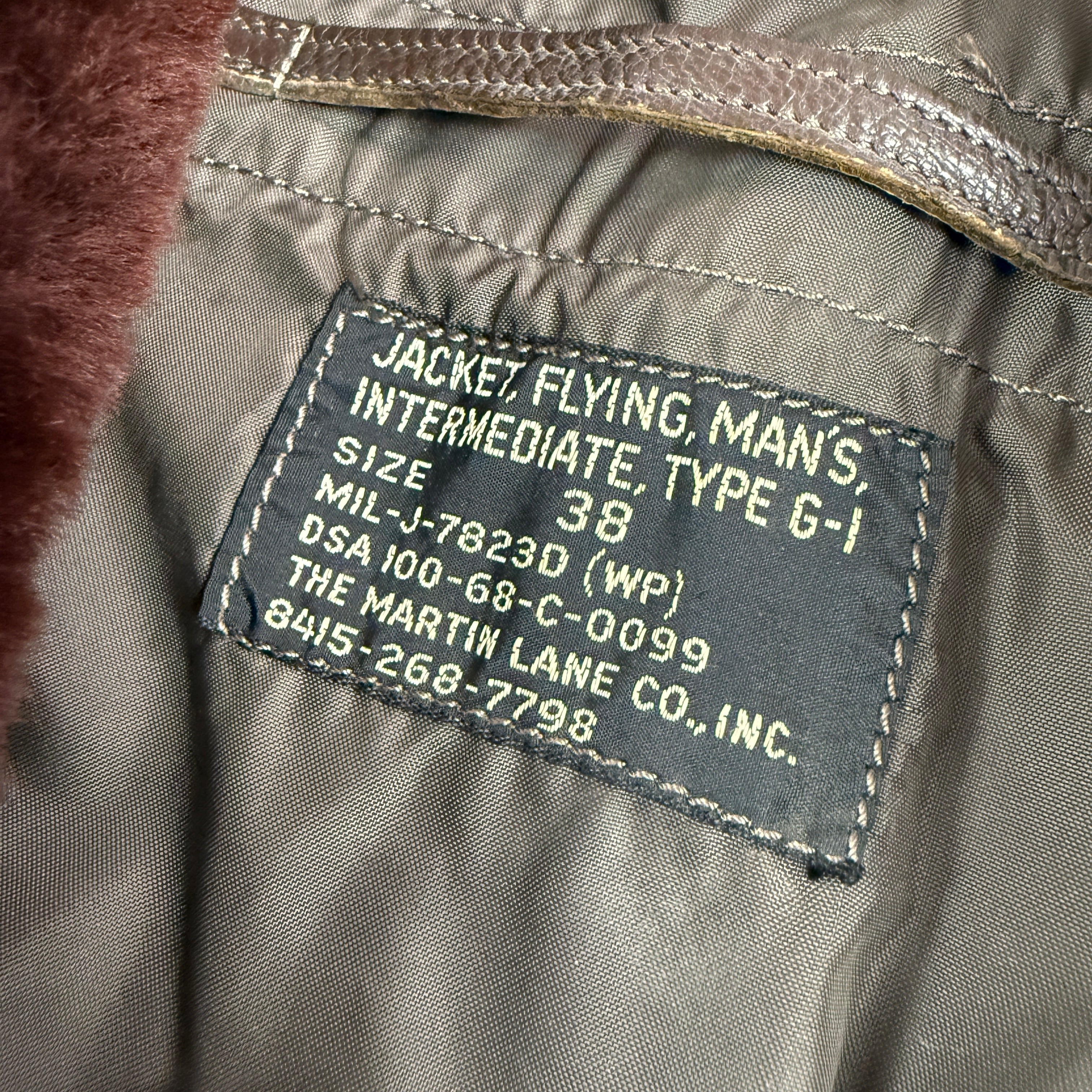 US Navy 1968 Martin Lane G1 Flight Jacket - Deadstock