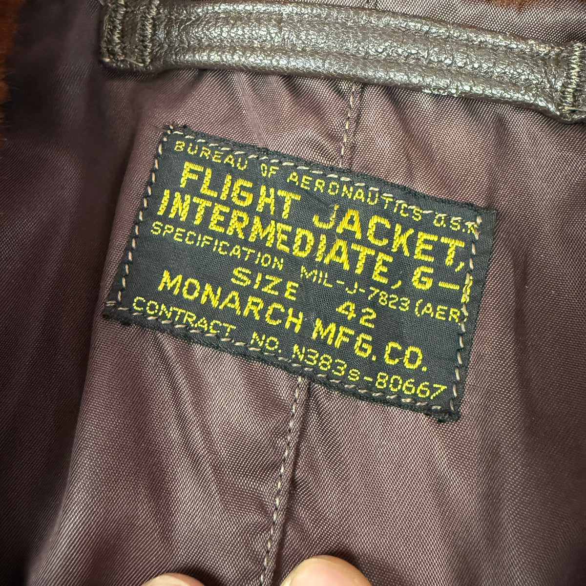 US Navy 1951 Monarch G1 Flight Jacket - Mint Condition