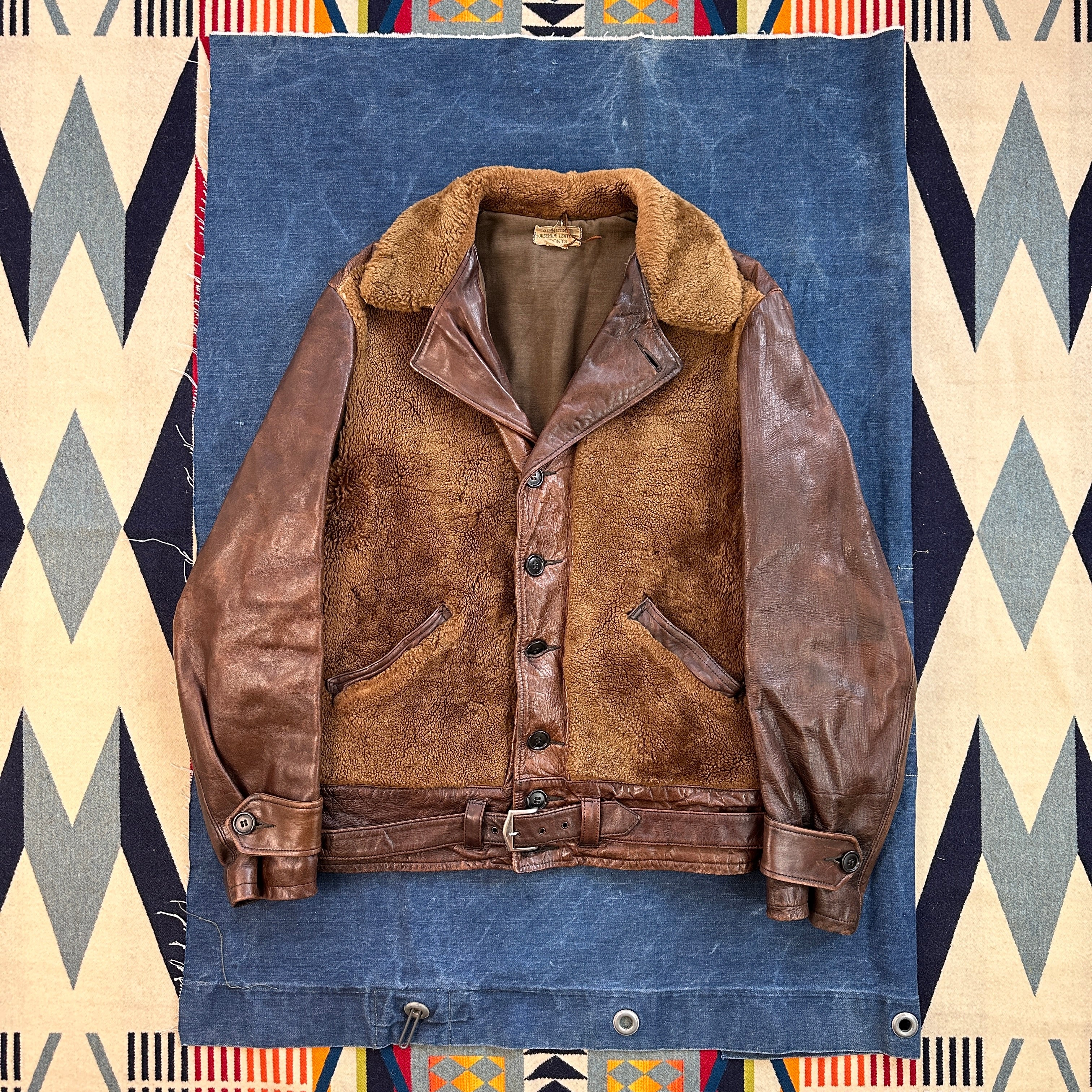 "Grizzly" 1930s Leather Jacket