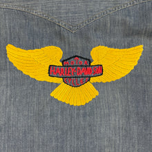 Load image into Gallery viewer, Harley Davidson Embroidered 1960s Western Shirt with Asymmetric Pockets
