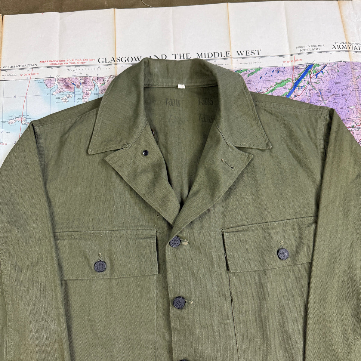 US Army WW2 HBT Fatigue Shirt - Mint Condition